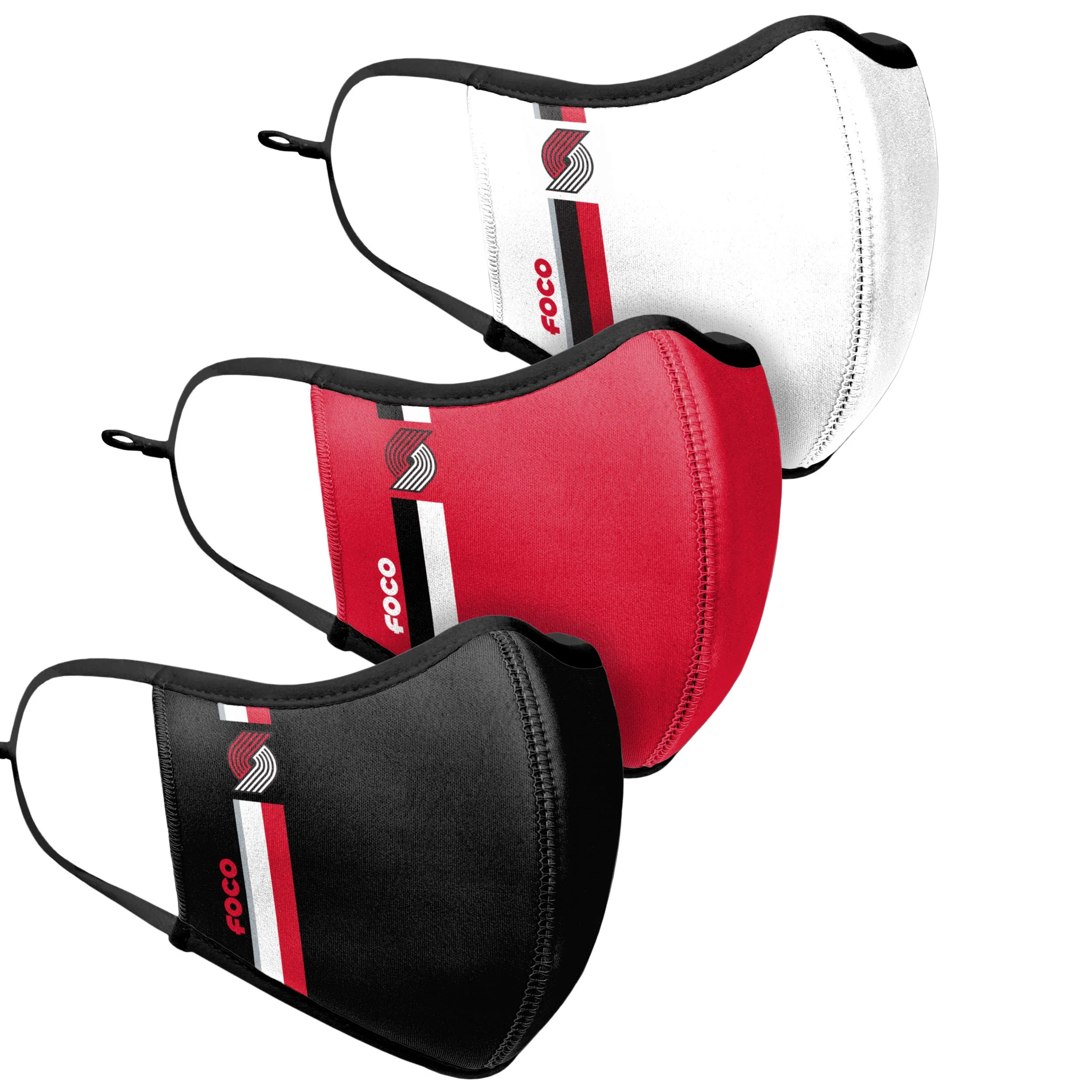 Portland Trail Blazers NBA Sport 3 Pack Face Cover - Image 3