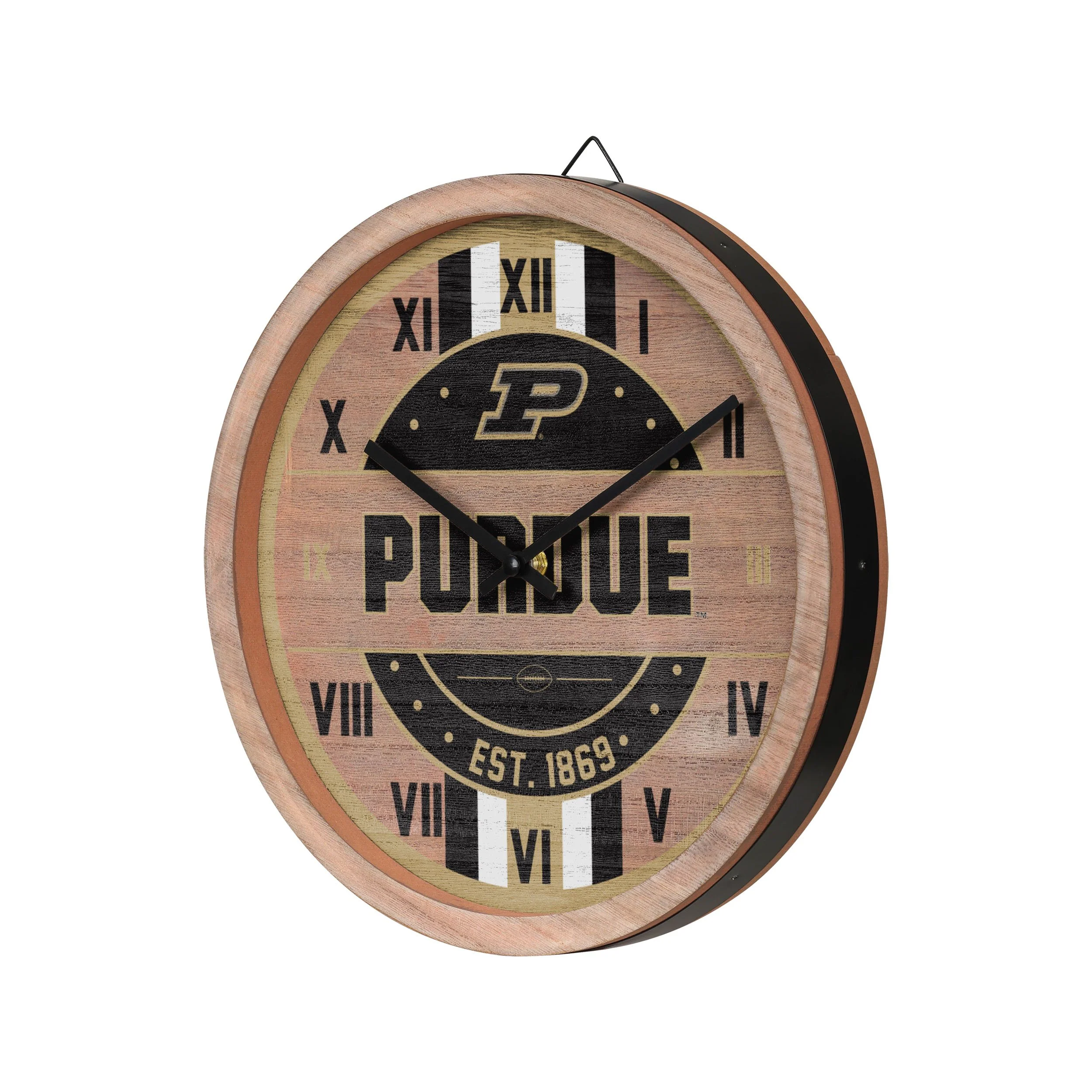 Purdue Boilermakers NCAA Barrel Wall Clock - Image 2