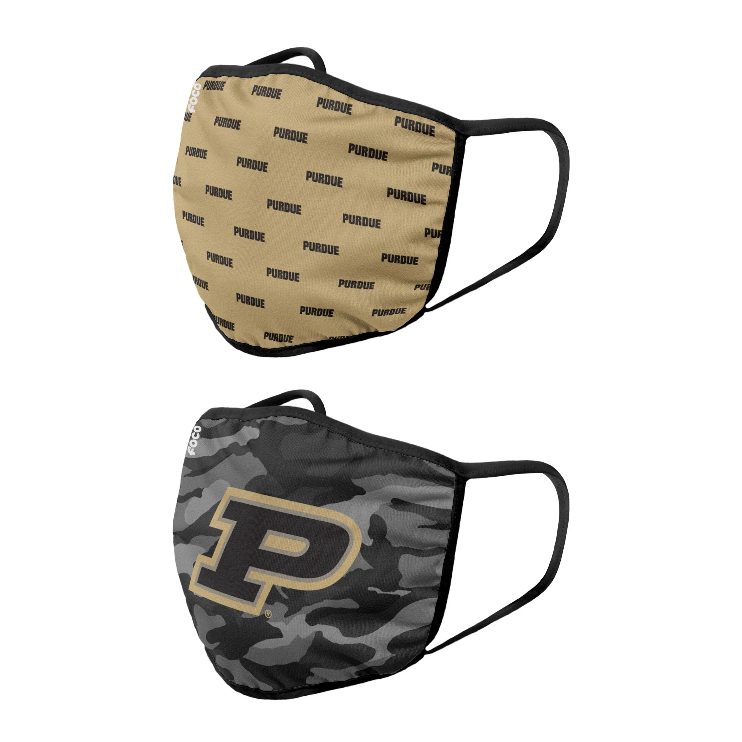 Purdue Boilermakers NCAA Clutch 2 Pack Face Cover - Image 2