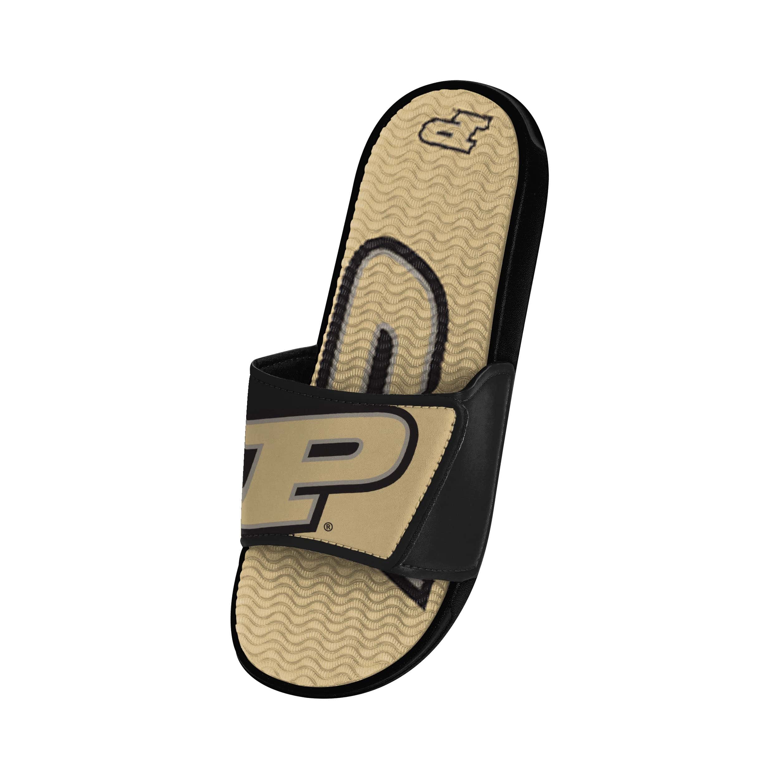 Purdue Boilermakers NCAA Mens Colorblock Big Logo Gel Slides - Image 3