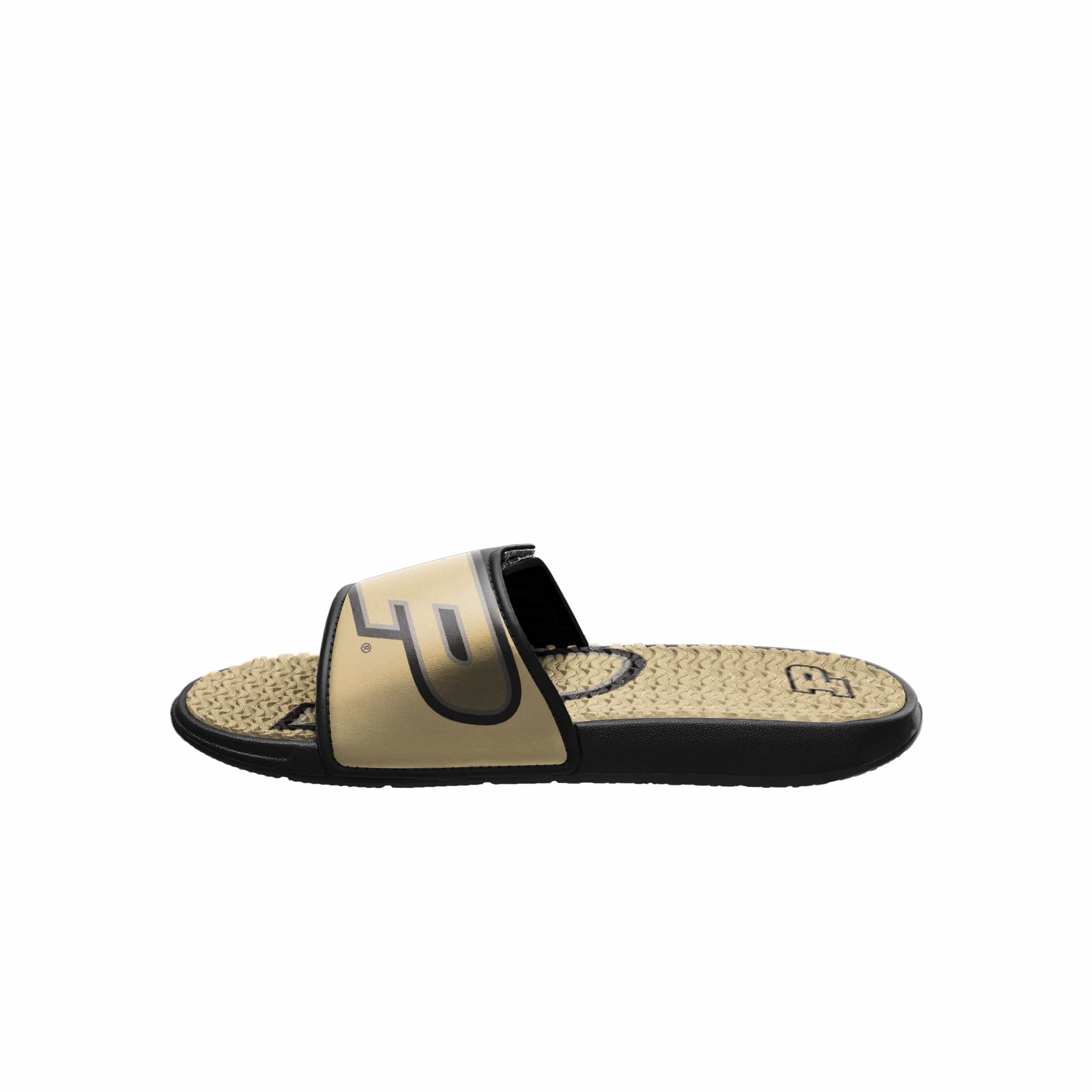 Purdue Boilermakers NCAA Mens Colorblock Big Logo Gel Slides - Image 4