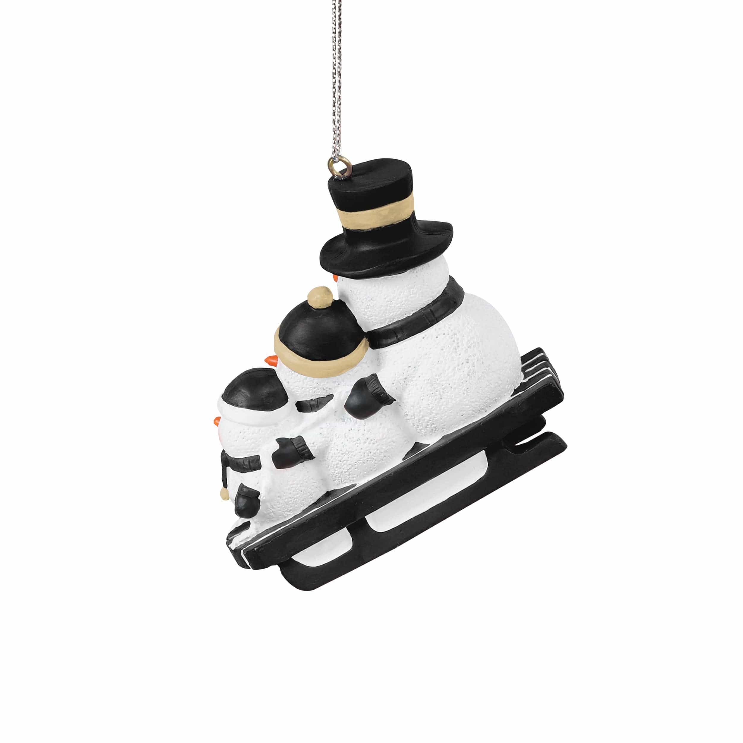 Purdue Boilermakers NCAA Sledding Snowmen Ornament - Image 3