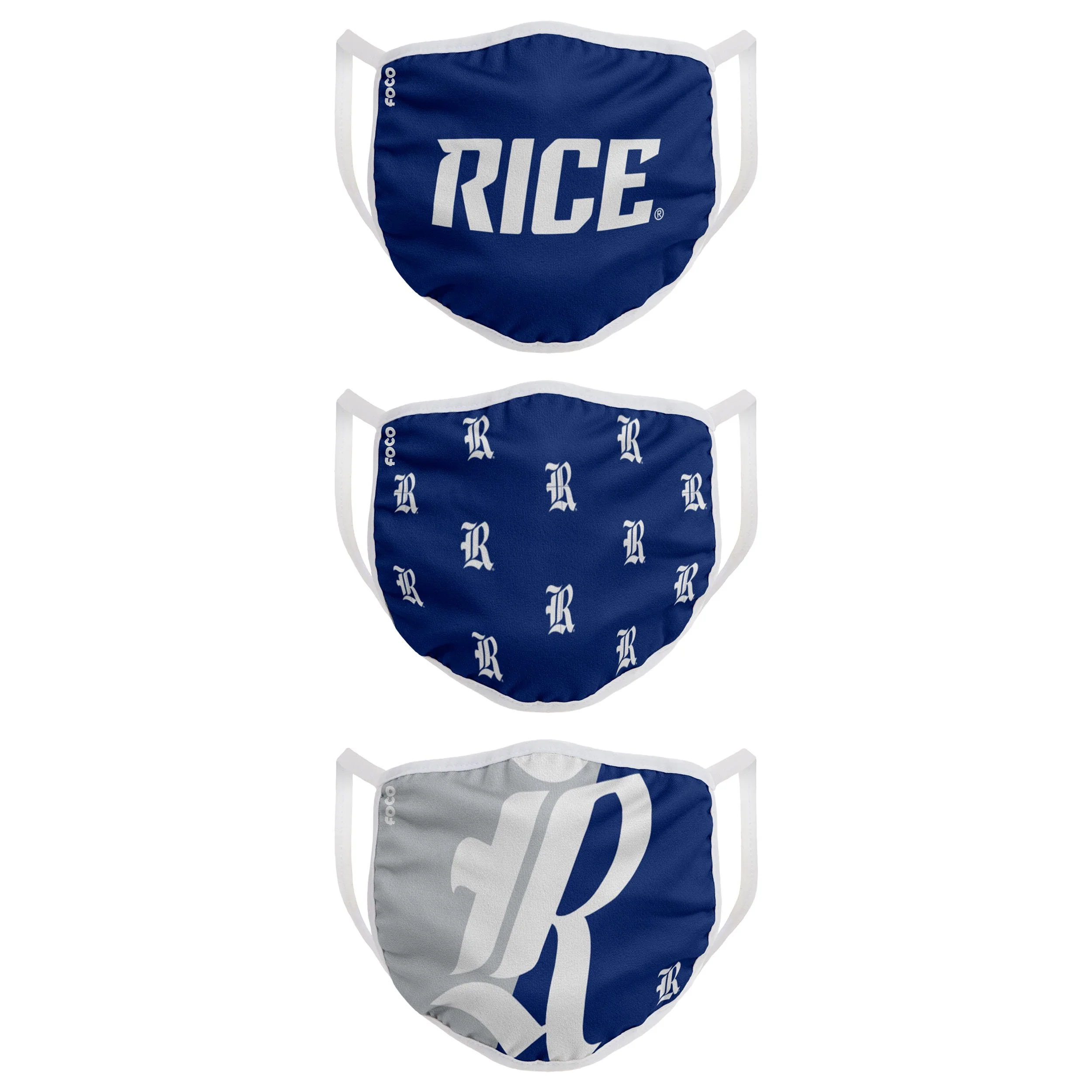 Rice Owls NCAA 3 Pack Face Cover - Image 2