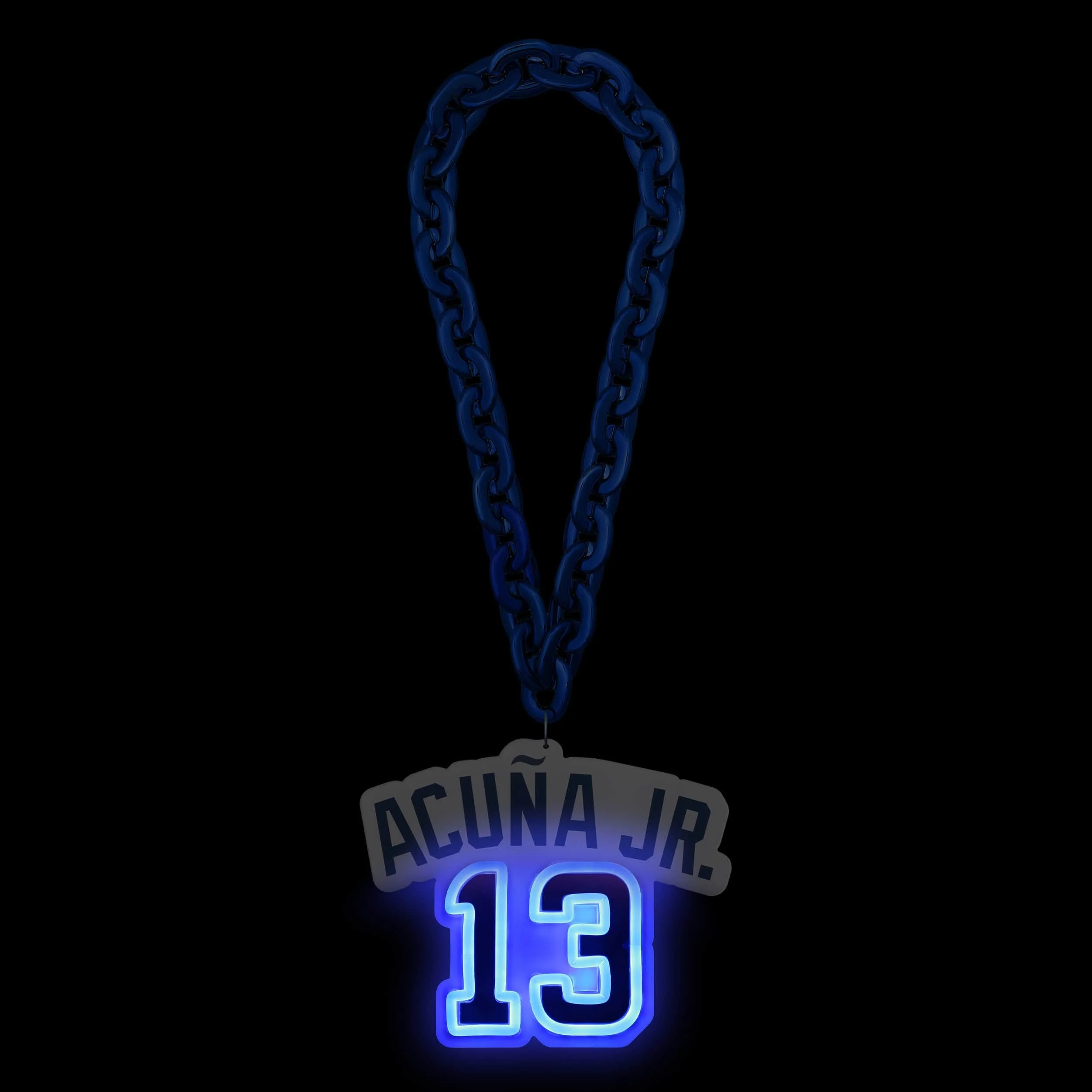 Ronald Acuna Jr Atlanta Braves MLB Neon Light Up Big Logo Player Chain - Image 2