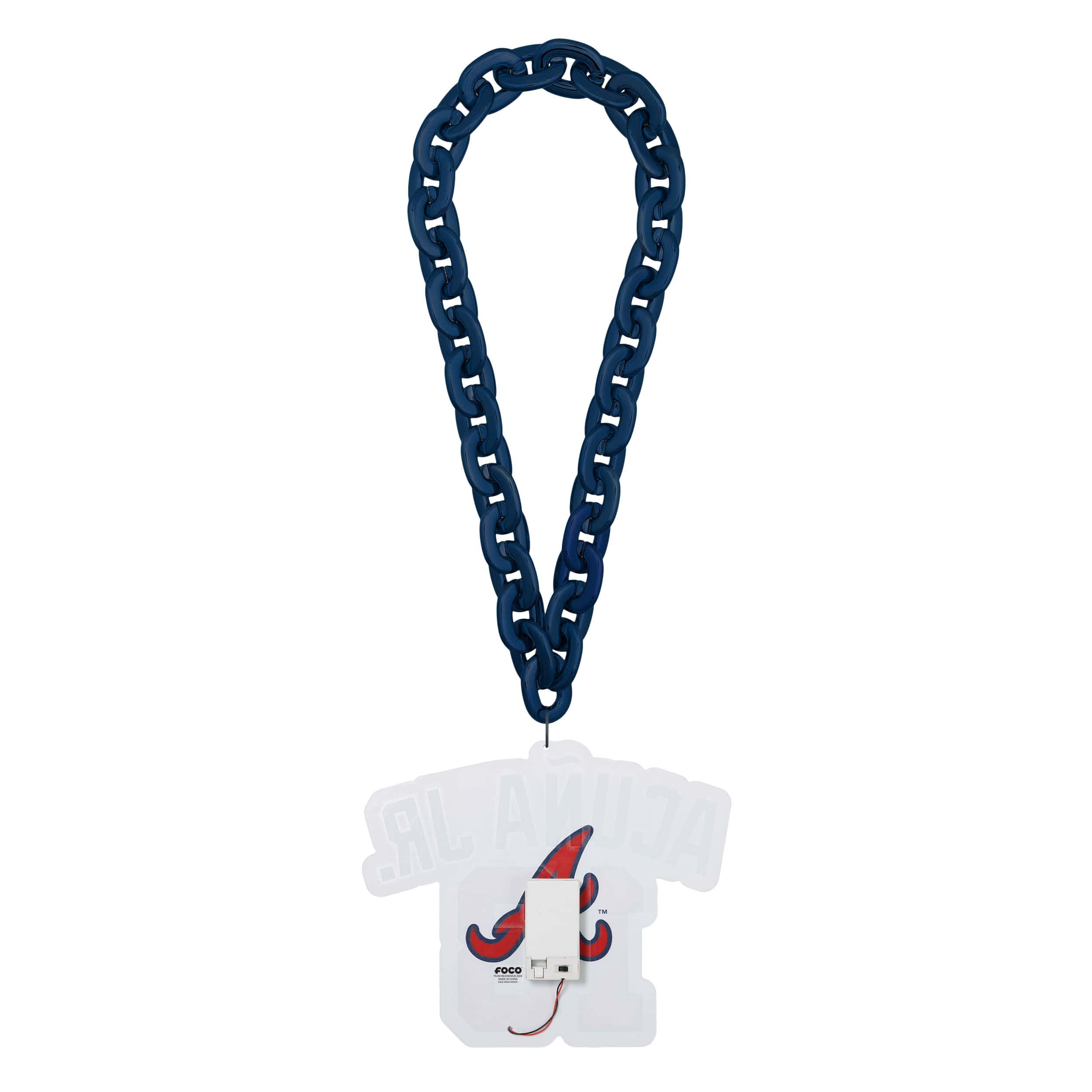 Ronald Acuna Jr Atlanta Braves MLB Neon Light Up Big Logo Player Chain - Image 4