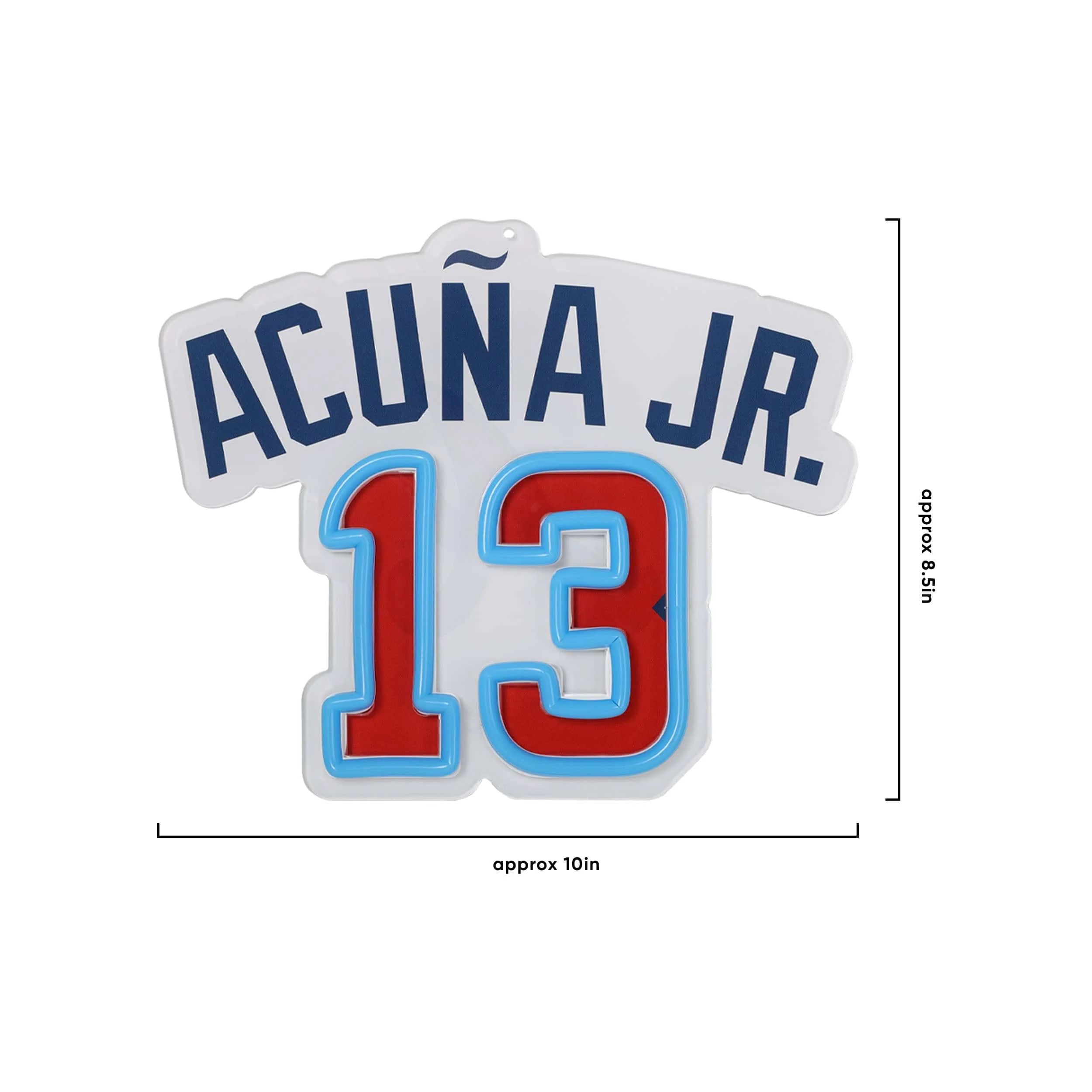 Ronald Acuna Jr Atlanta Braves MLB Neon Light Up Big Logo Player Chain - Image 5