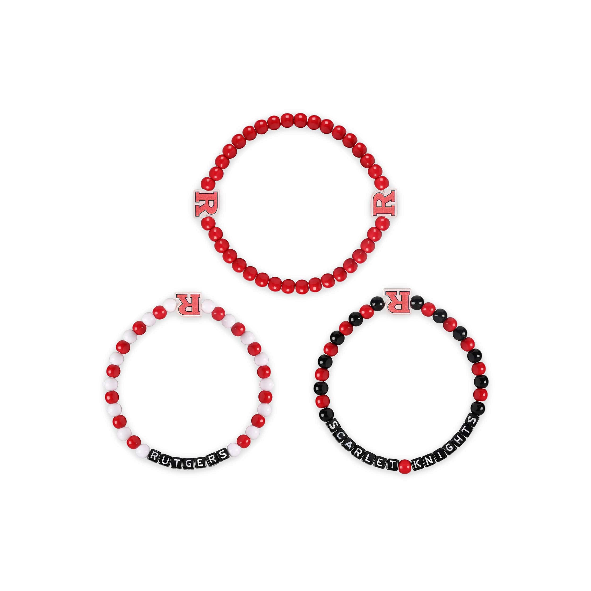 Rutgers Scarlet Knights NCAA 3 Pack Beaded Friendship Bracelet - Image 3