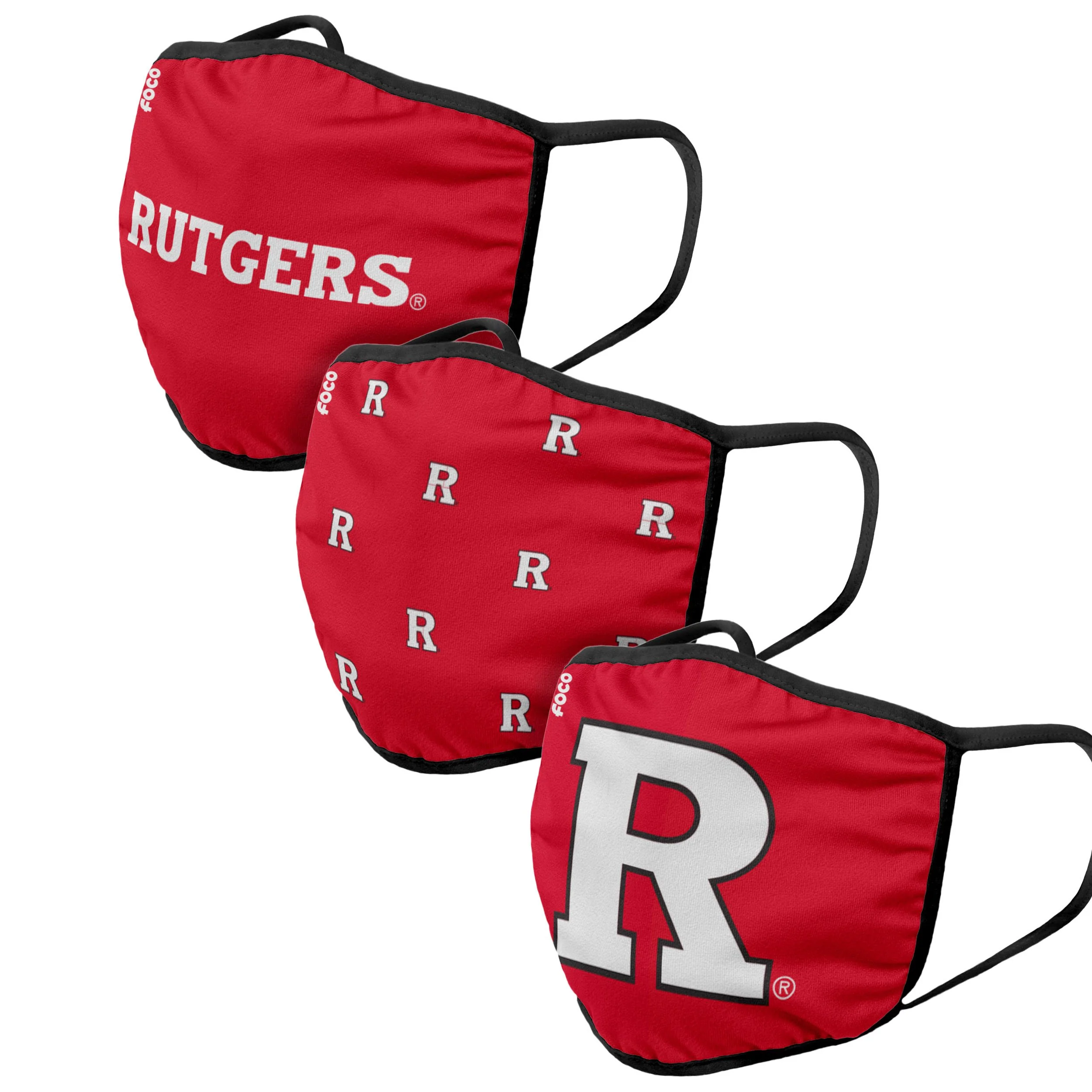 Rutgers Scarlet Knights NCAA 3 Pack Face Cover
