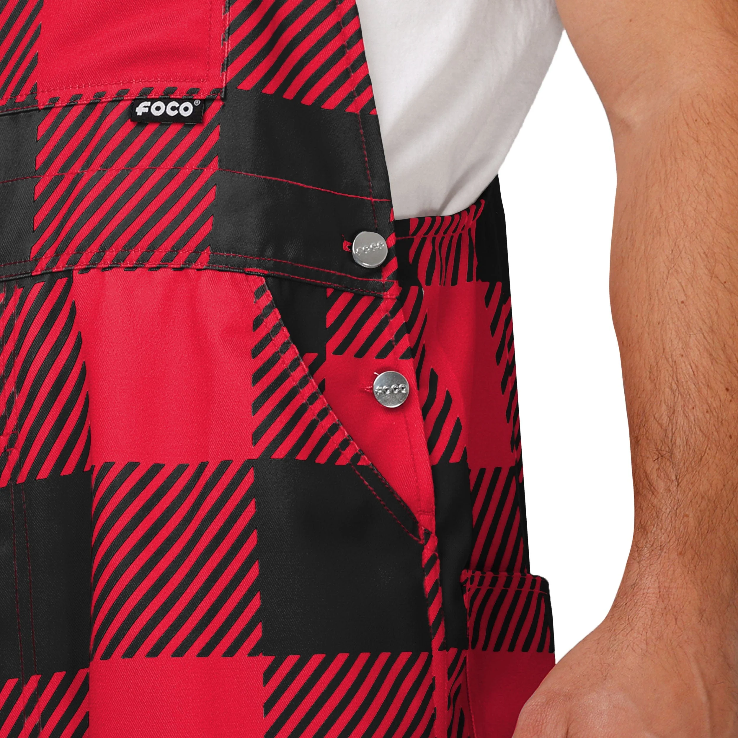 Rutgers Scarlet Knights NCAA Mens Plaid Bib Overalls - Image 5