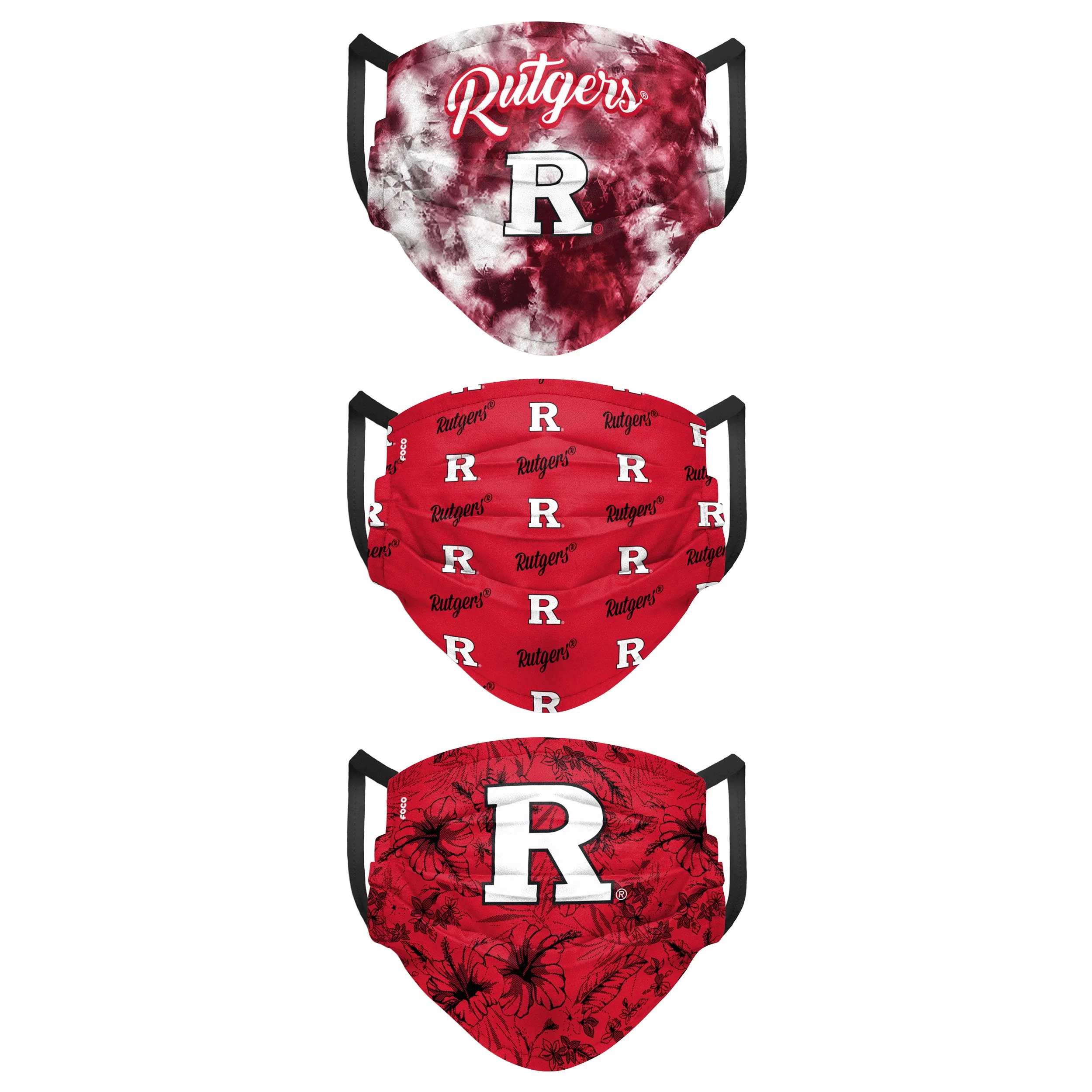 Rutgers Scarlet Knights NCAA Womens Matchday 3 Pack Face Cover - Image 2