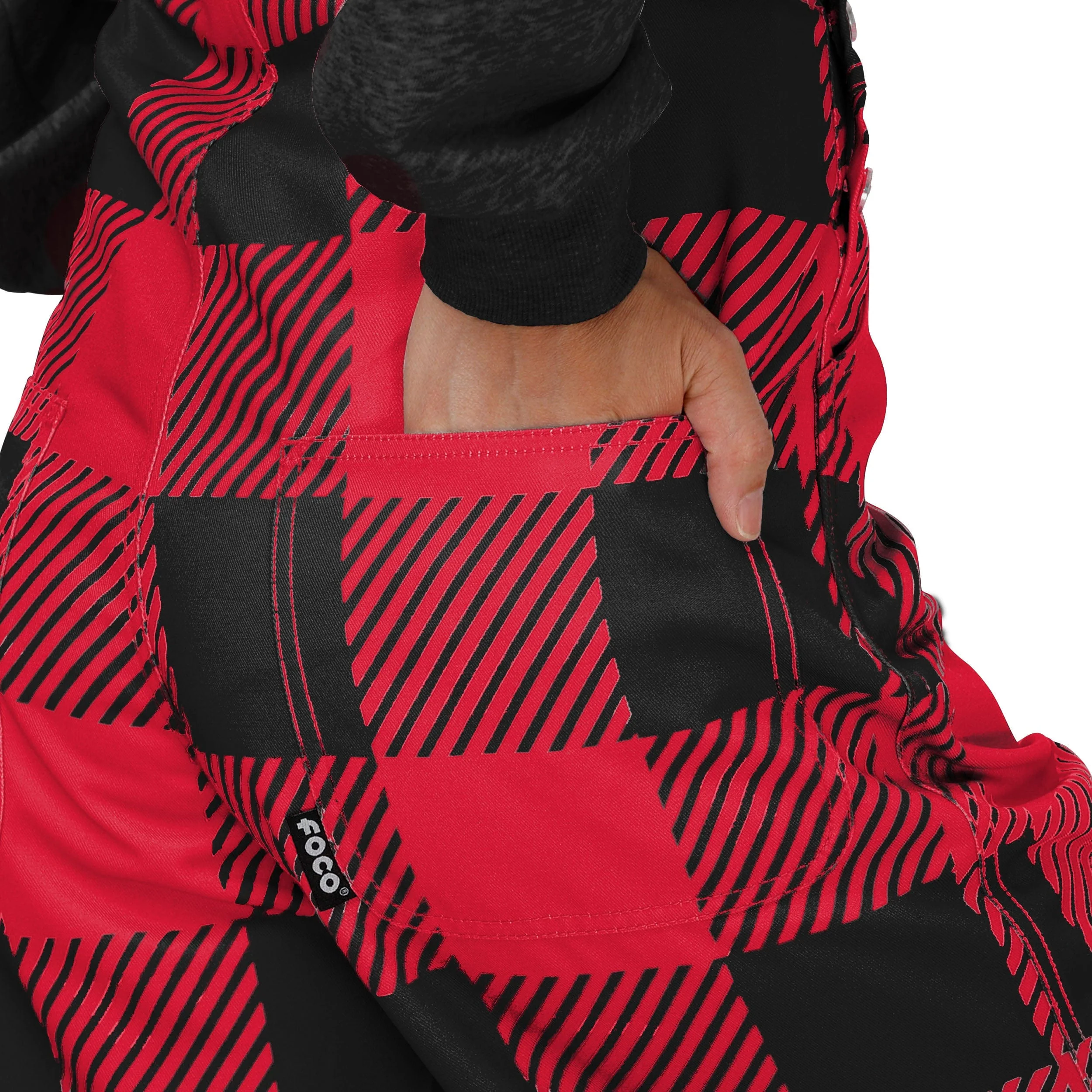 Rutgers Scarlet Knights NCAA Womens Plaid Bib Overalls - Image 6
