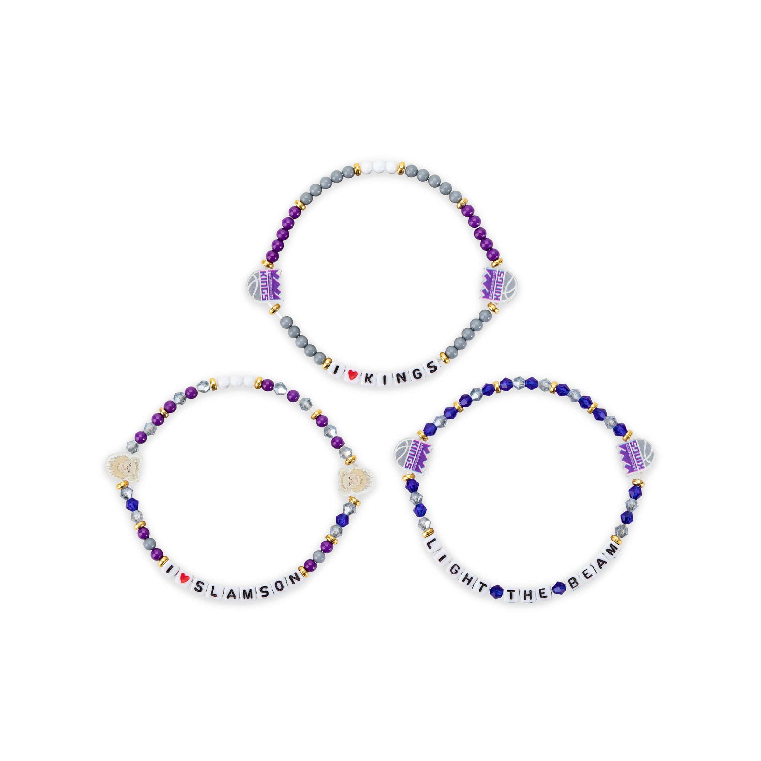 Sacramento Kings NBA 3 Pack Friendship Bracelet - Image 3