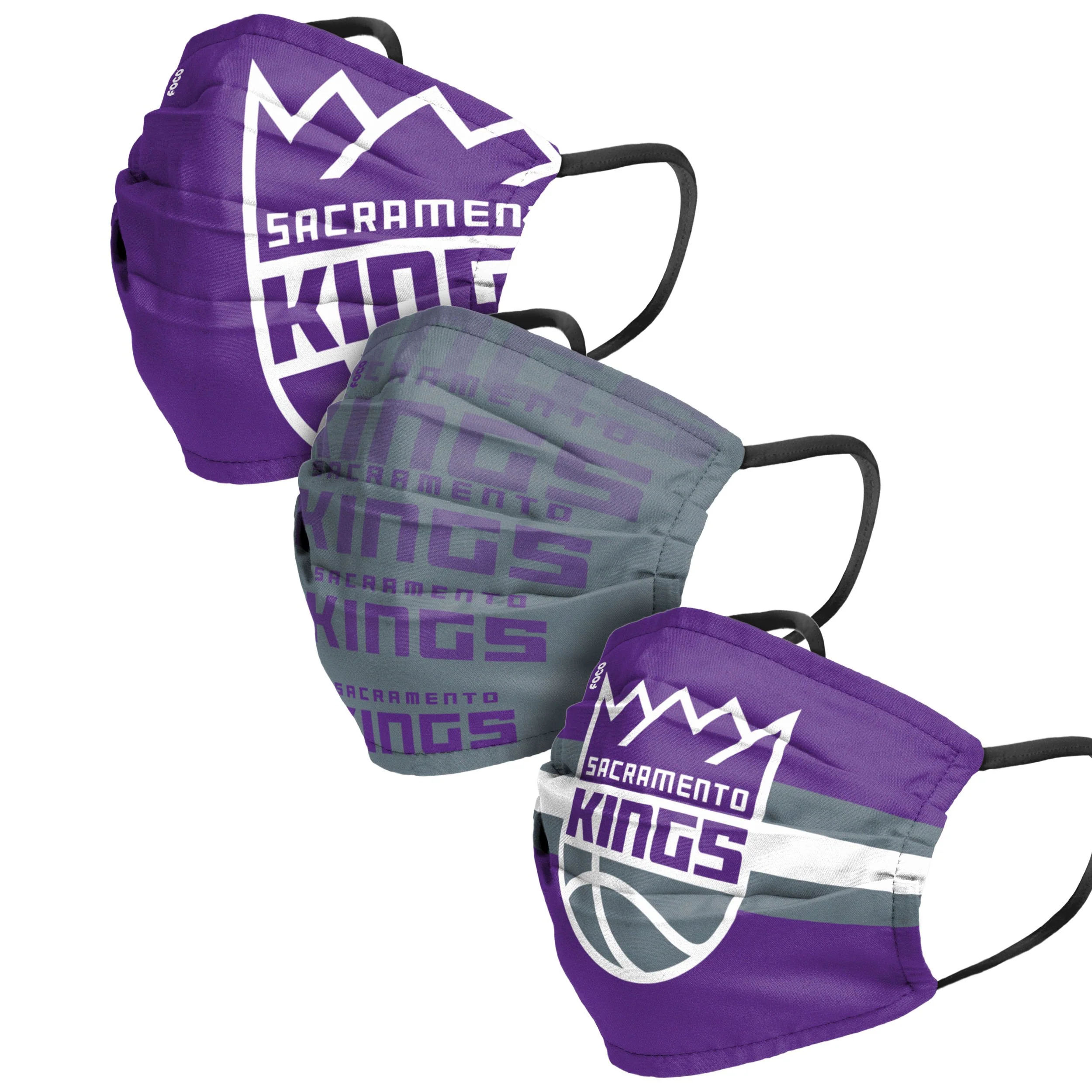 Sacramento Kings NBA Mens Matchday 3 Pack Face Cover