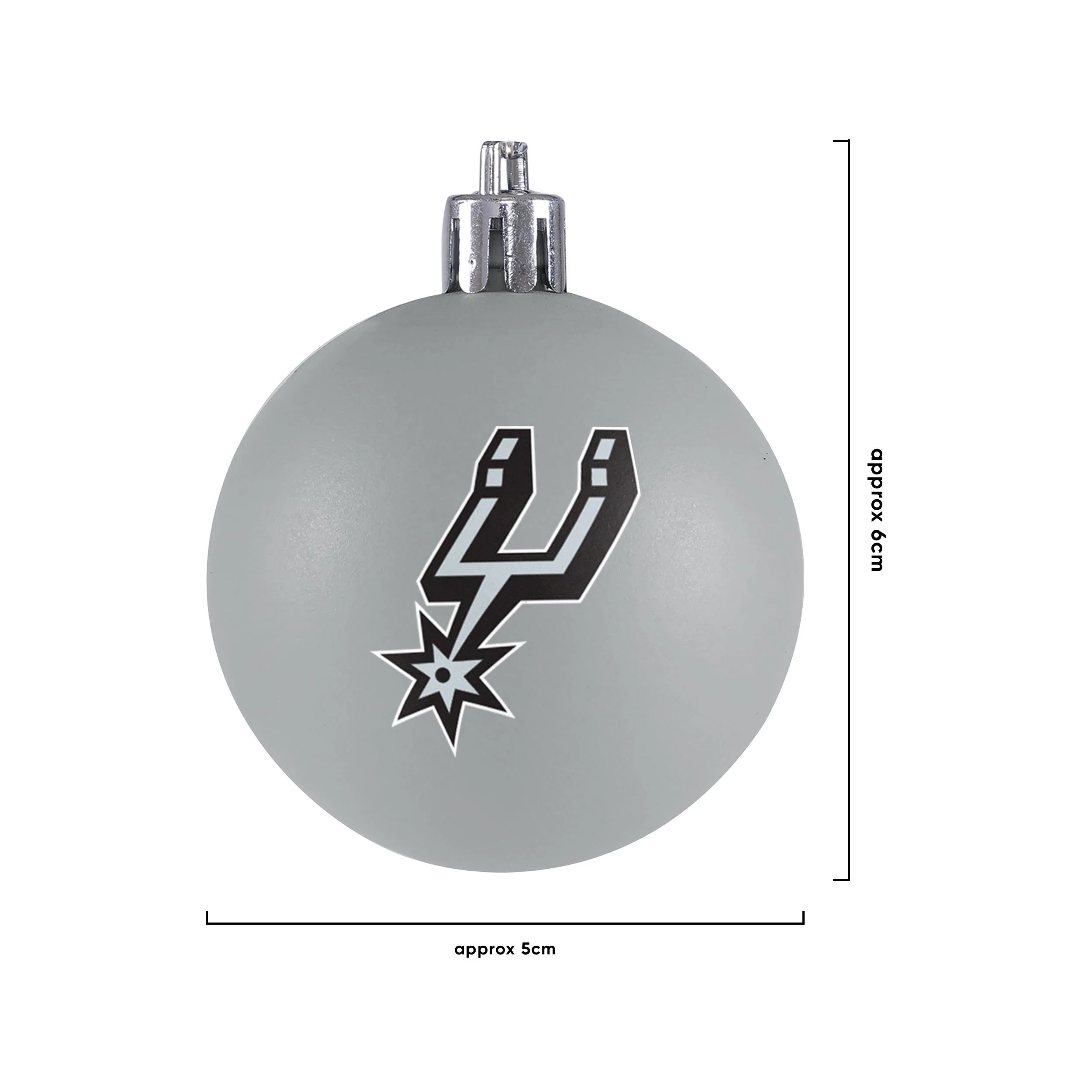 San Antonio Spurs NBA 12 Pack Plastic Ball Ornament Set - Image 3