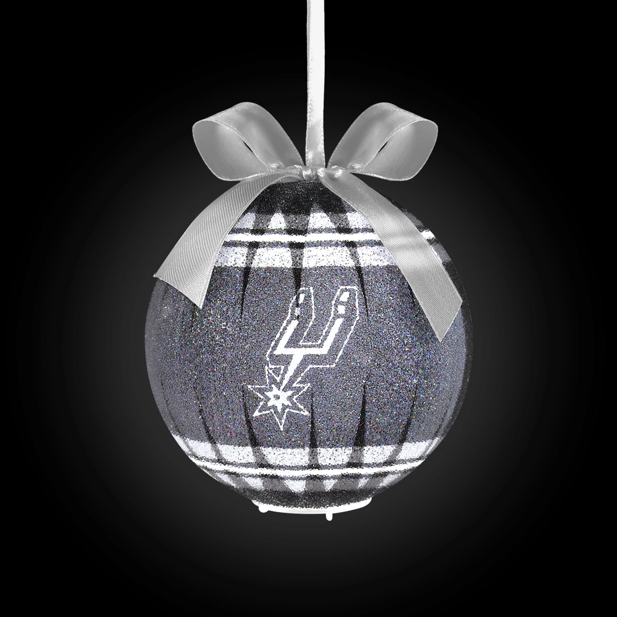San Antonio Spurs NBA LED Shatterproof Ball Ornament - Image 2