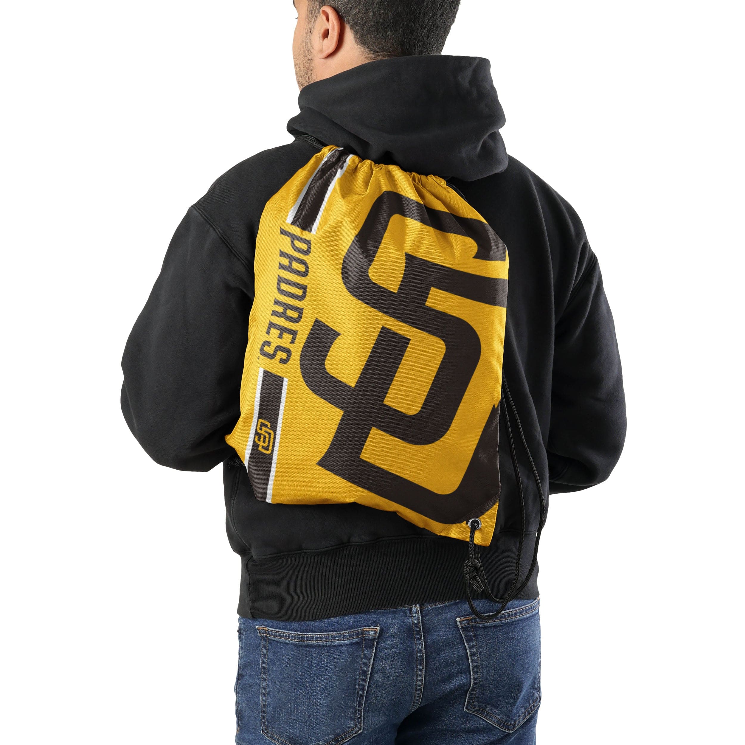 San Diego Padres MLB Big Logo Drawstring Backpack - Image 2