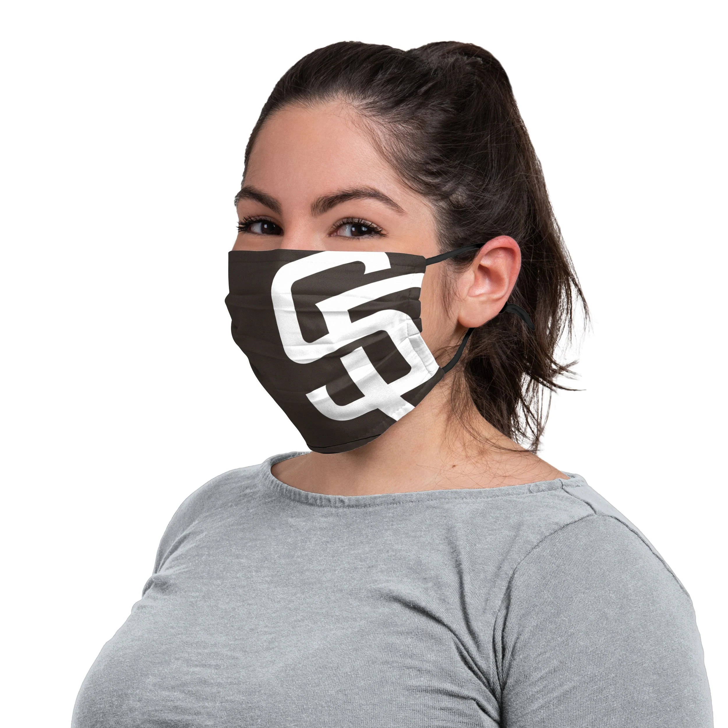 San Diego Padres MLB Big Logo Pleated Face Cover - Image 3