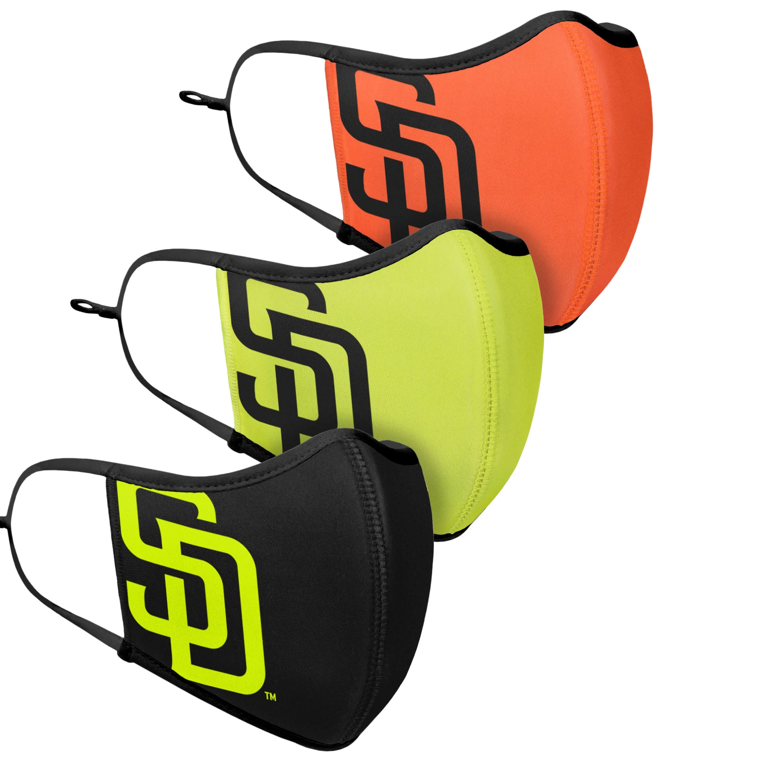 San Diego Padres MLB Highlights Sport 3 Pack Face Cover - Image 3
