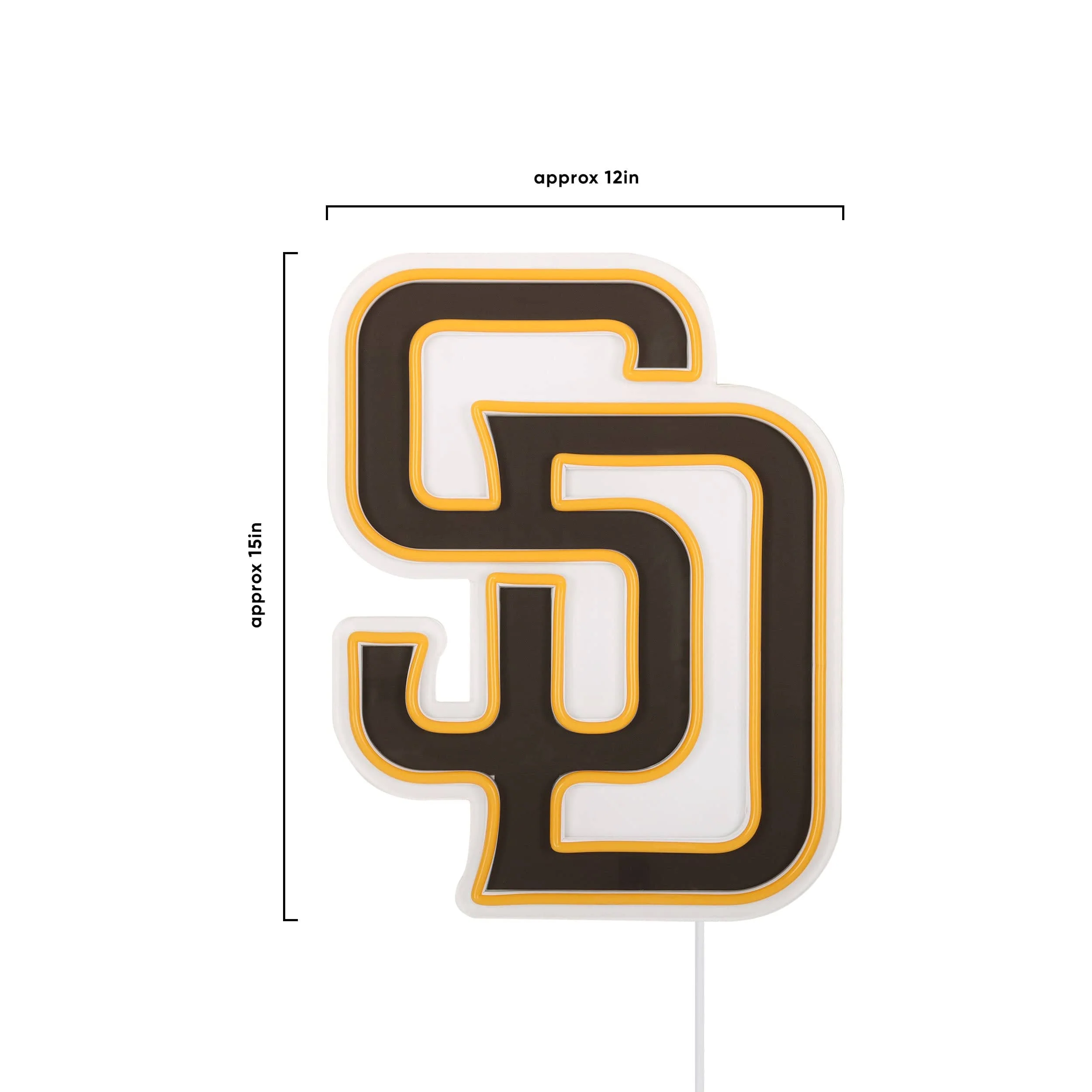 San Diego Padres MLB LED Neon Light Up Team Logo Sign - Image 5