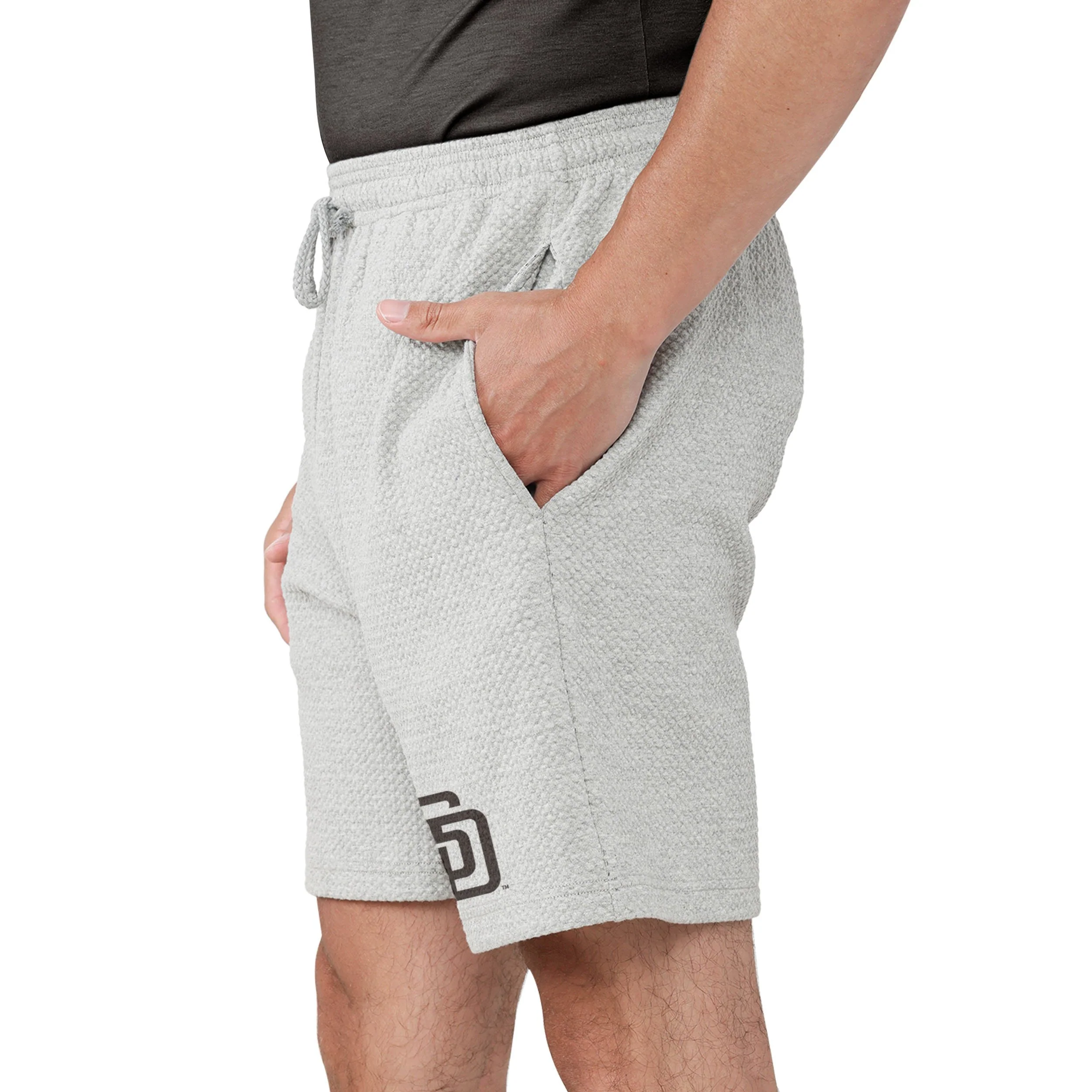 San Diego Padres MLB Mens Gray Woven Shorts - Image 3