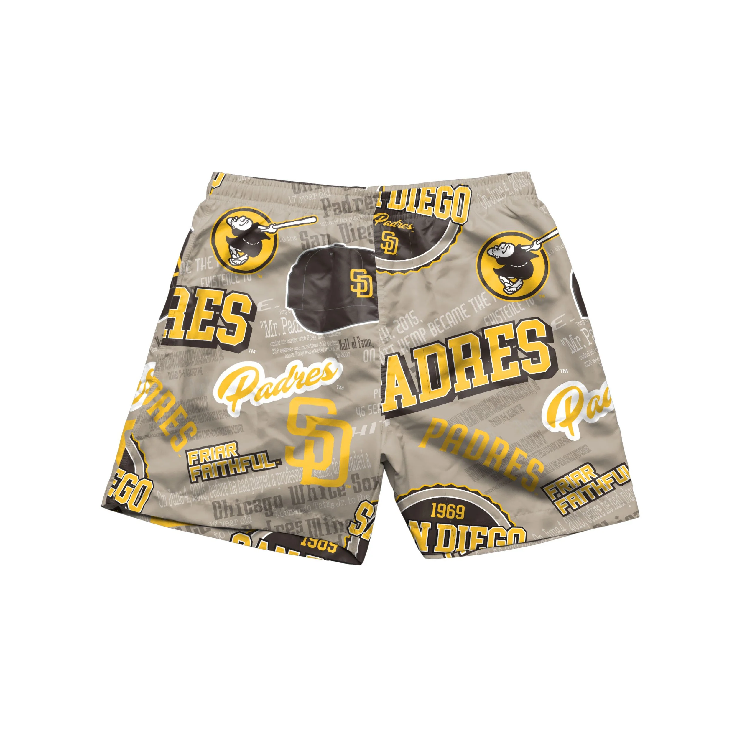 San Diego Padres MLB Mens Logo Rush Swimming Trunks - Image 4