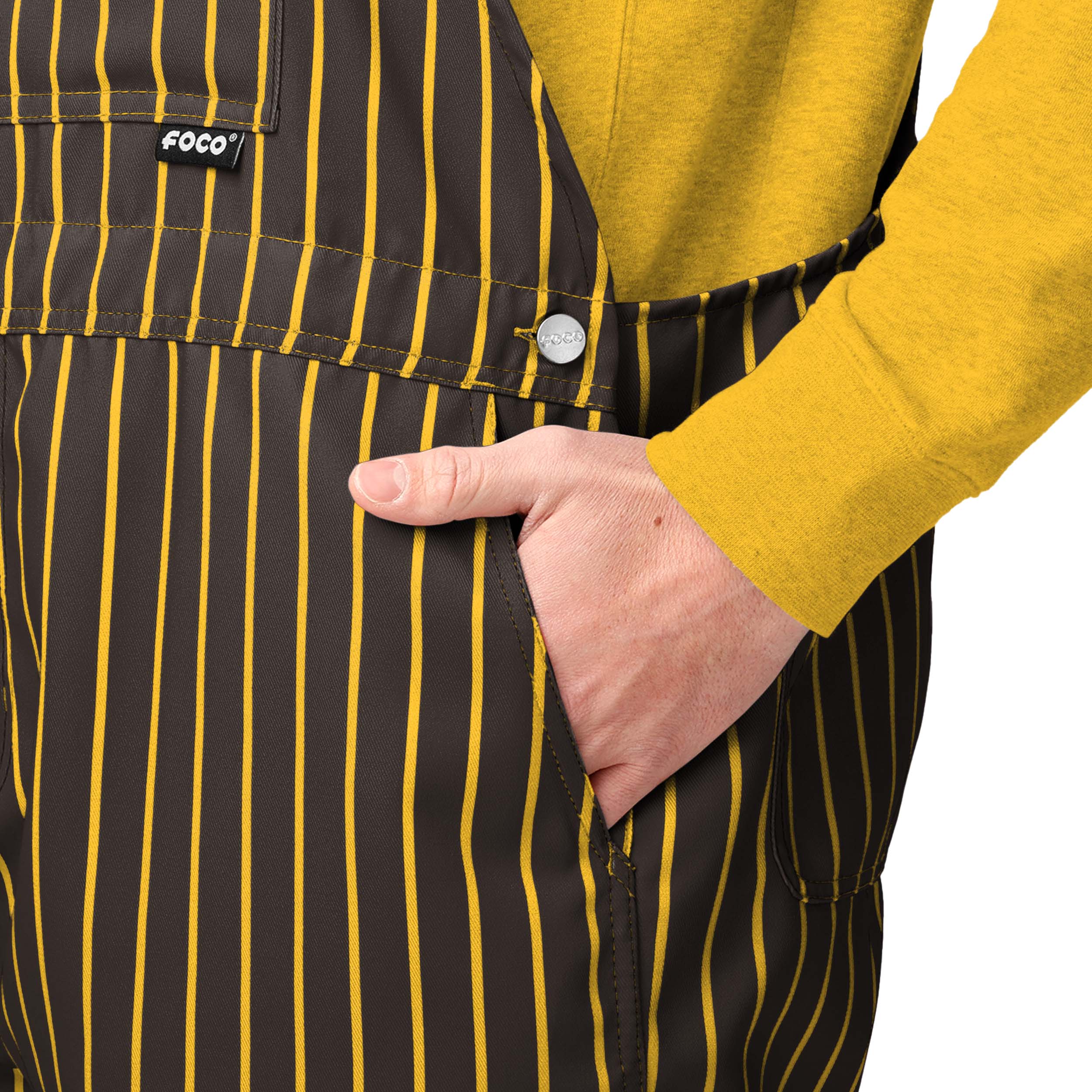 San Diego Padres MLB Mens Pinstripe Bib Shortalls - Image 5