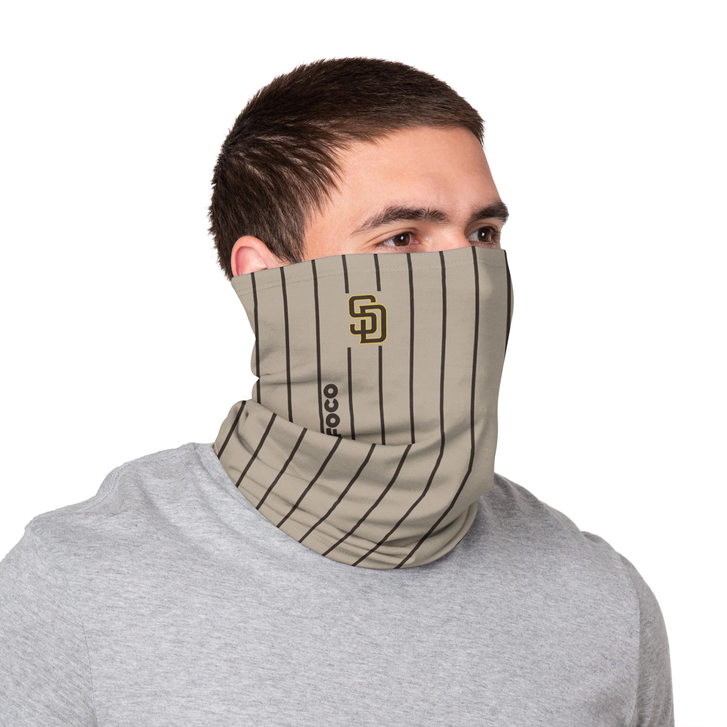 San Diego Padres MLB On-Field Gameday Pinstripe Stitched Gaiter Scarf - Image 2