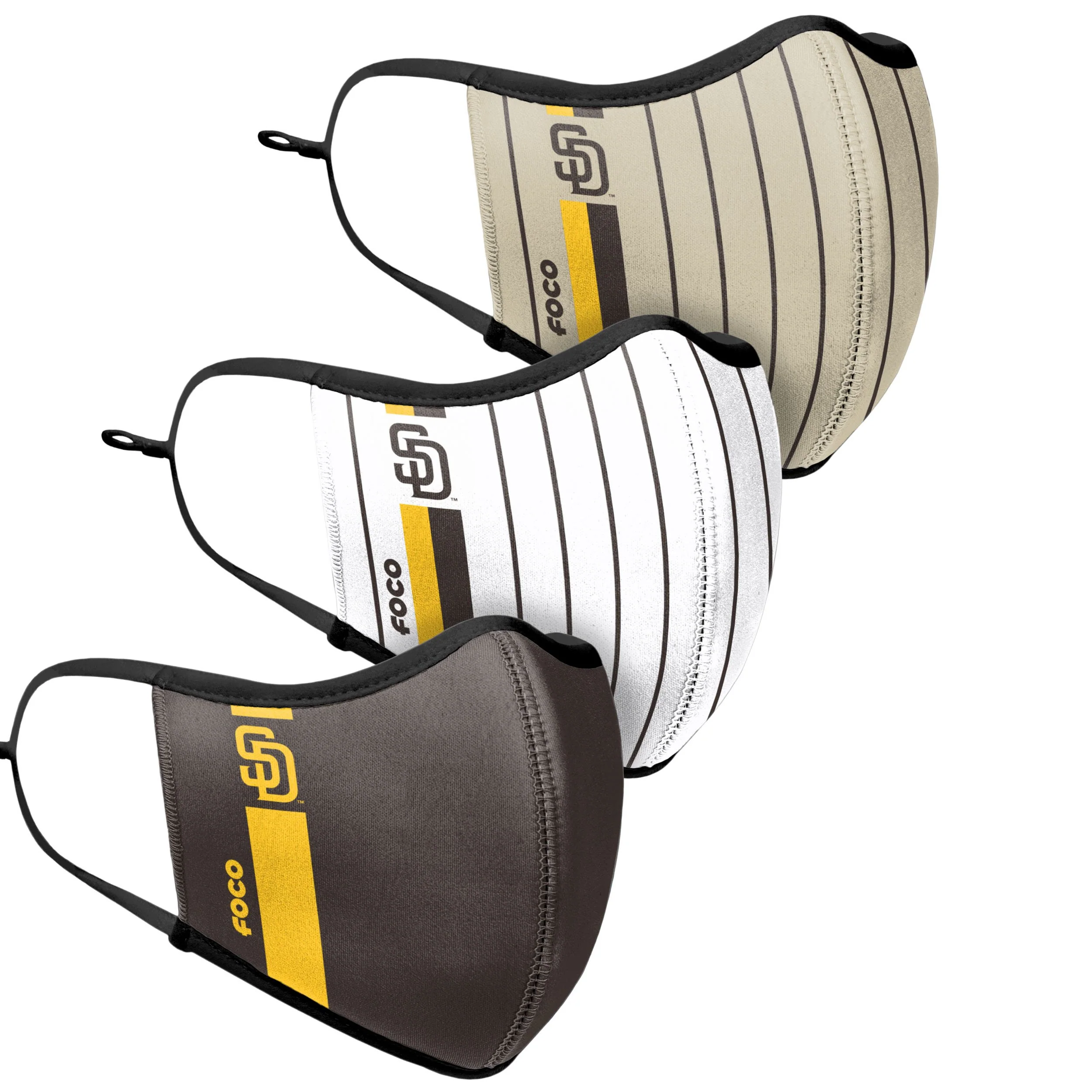 San Diego Padres MLB Sport 3 Pack Face Cover - Image 3