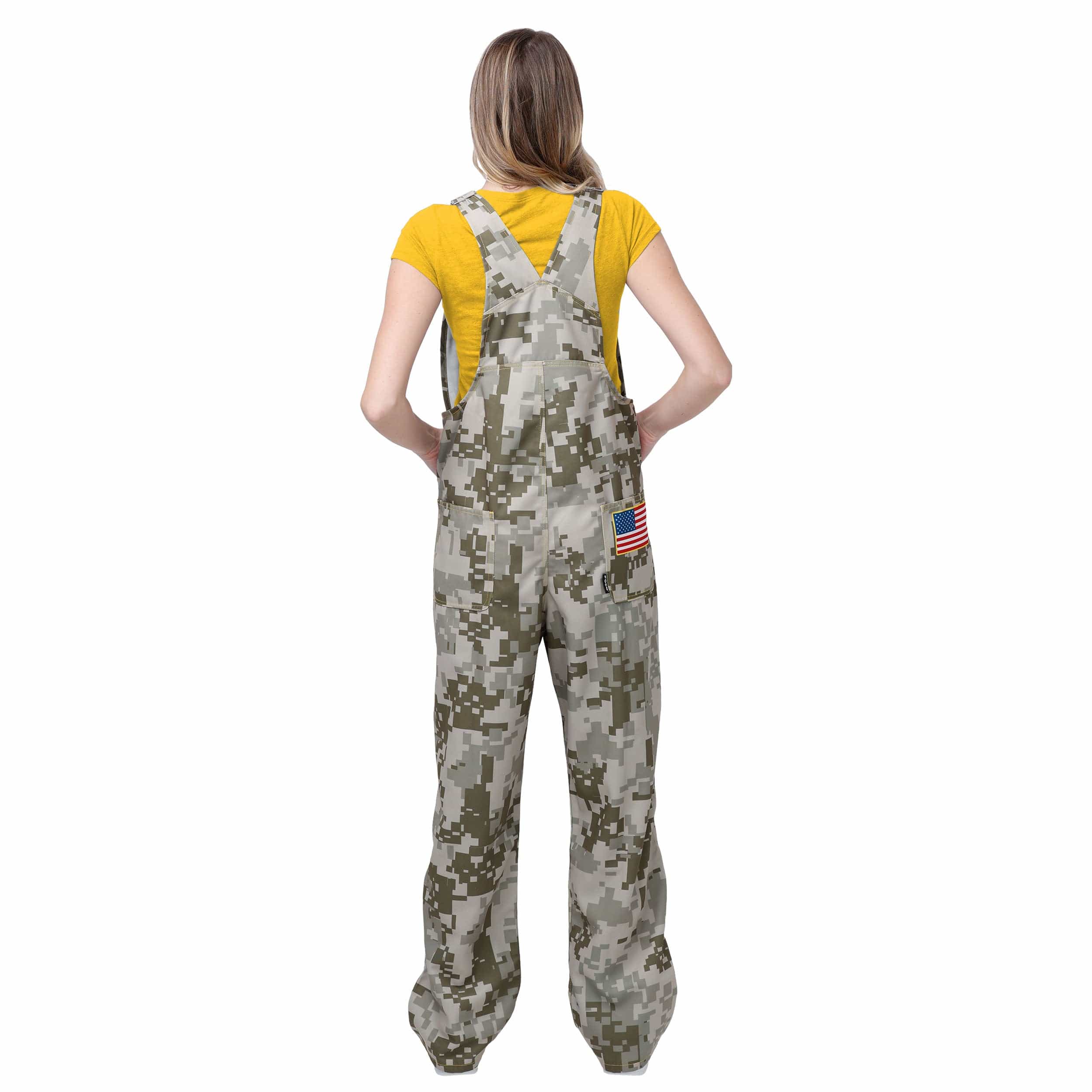 San Diego Padres MLB Womens Digital Camo Thematic Bib Overalls - Image 2