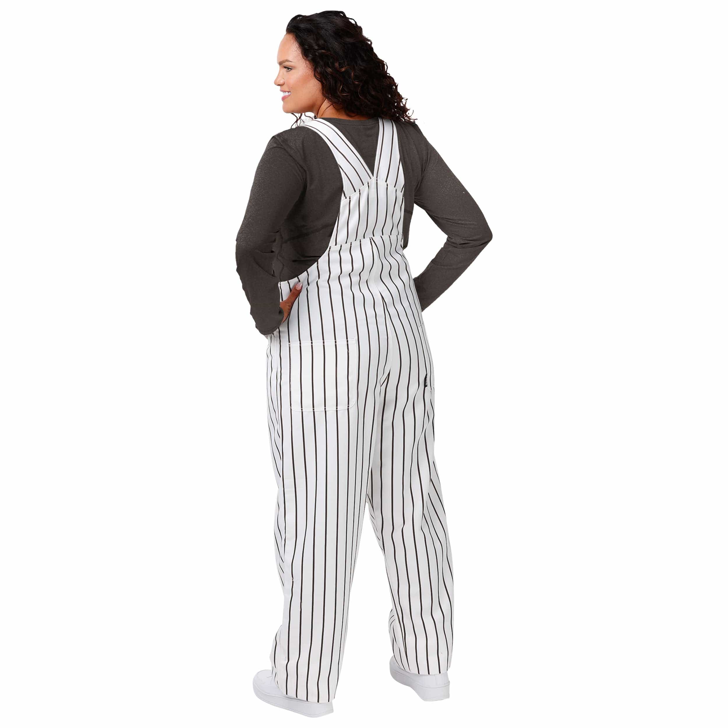 San Diego Padres MLB Womens Pinstripe Bib Overalls - Image 2
