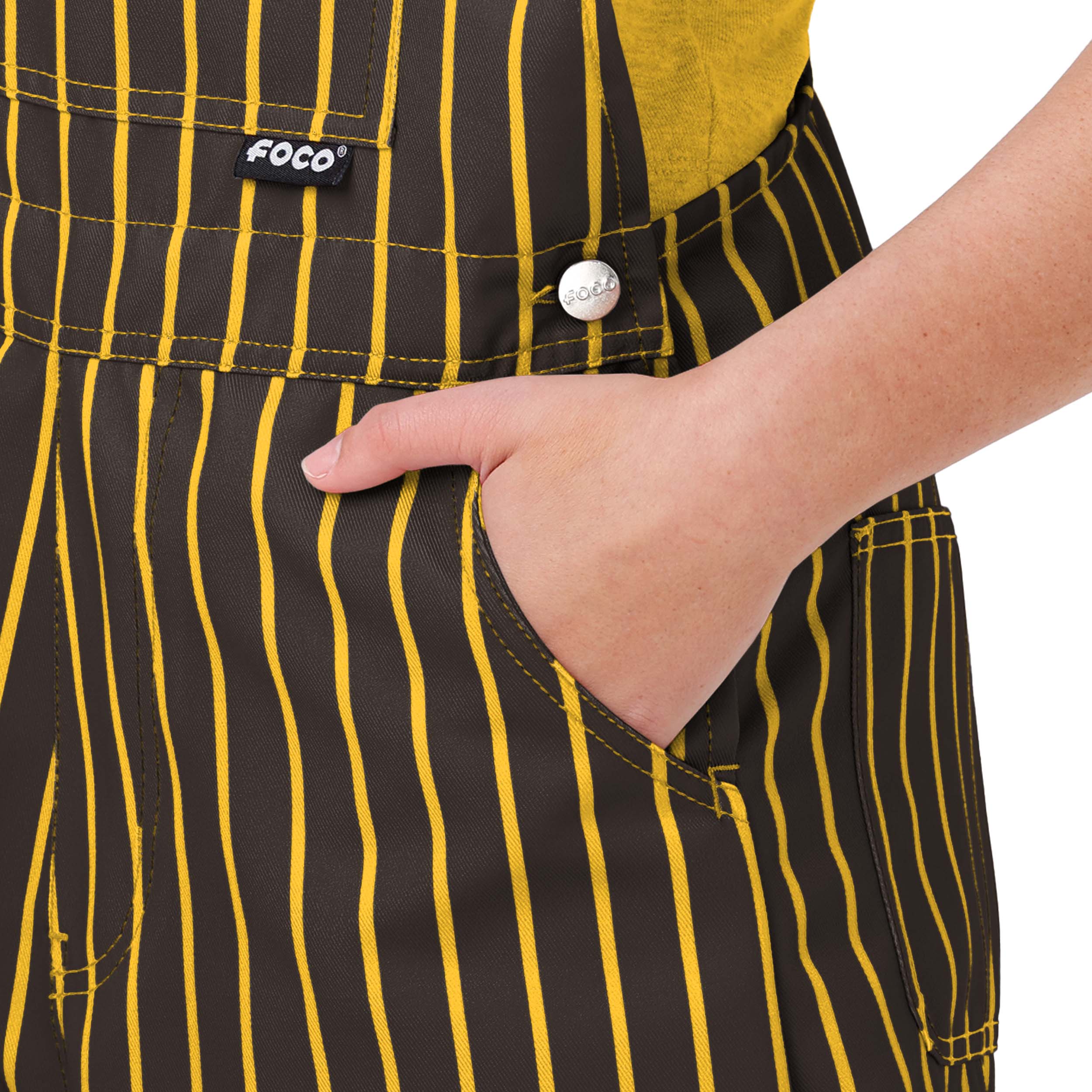 San Diego Padres MLB Womens Pinstripe Bib Shortalls - Image 5