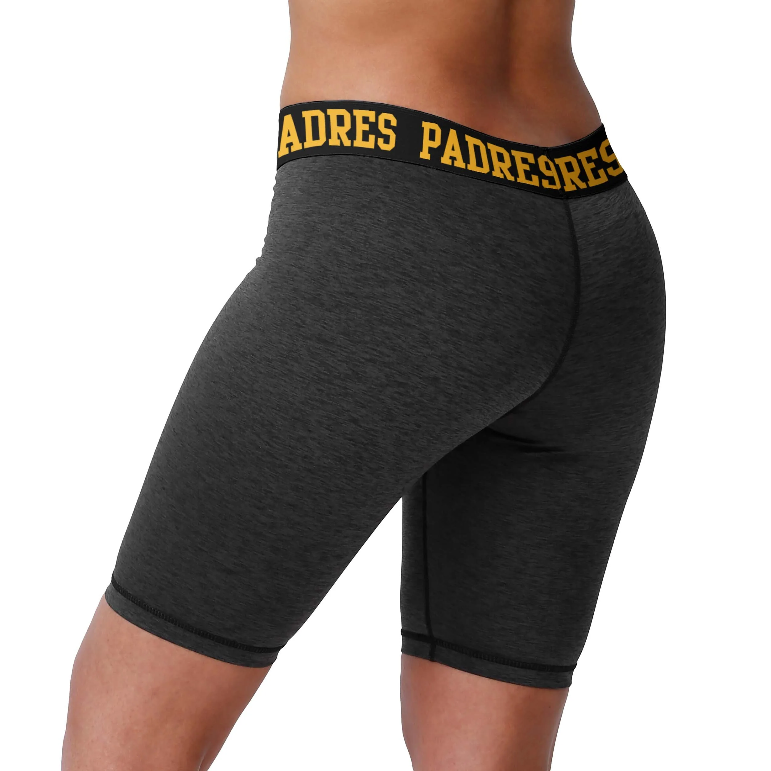 San Diego Padres MLB Womens Team Color Static Bike Shorts - Image 3