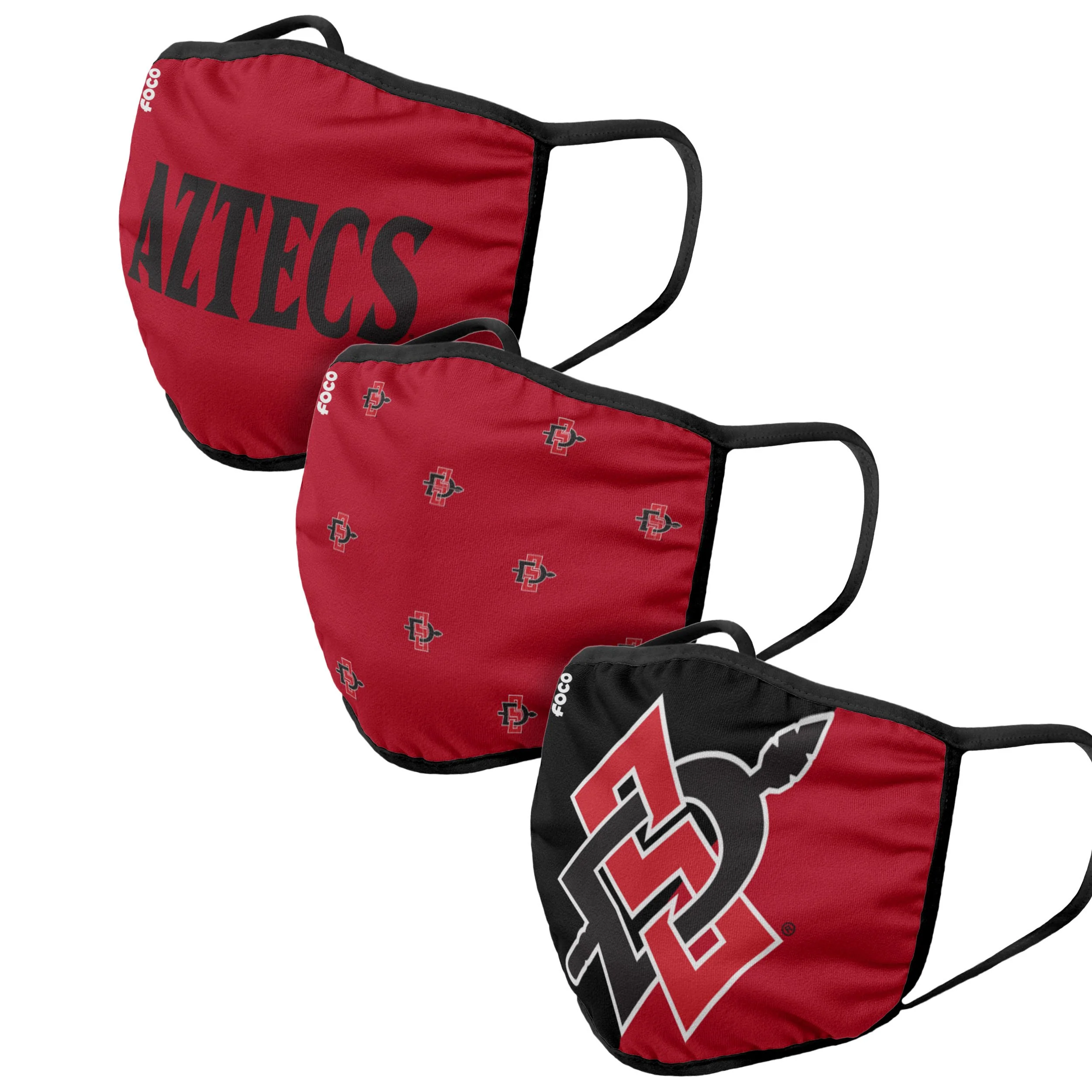 San Diego State Aztecs NCAA 3 Pack Face Cover