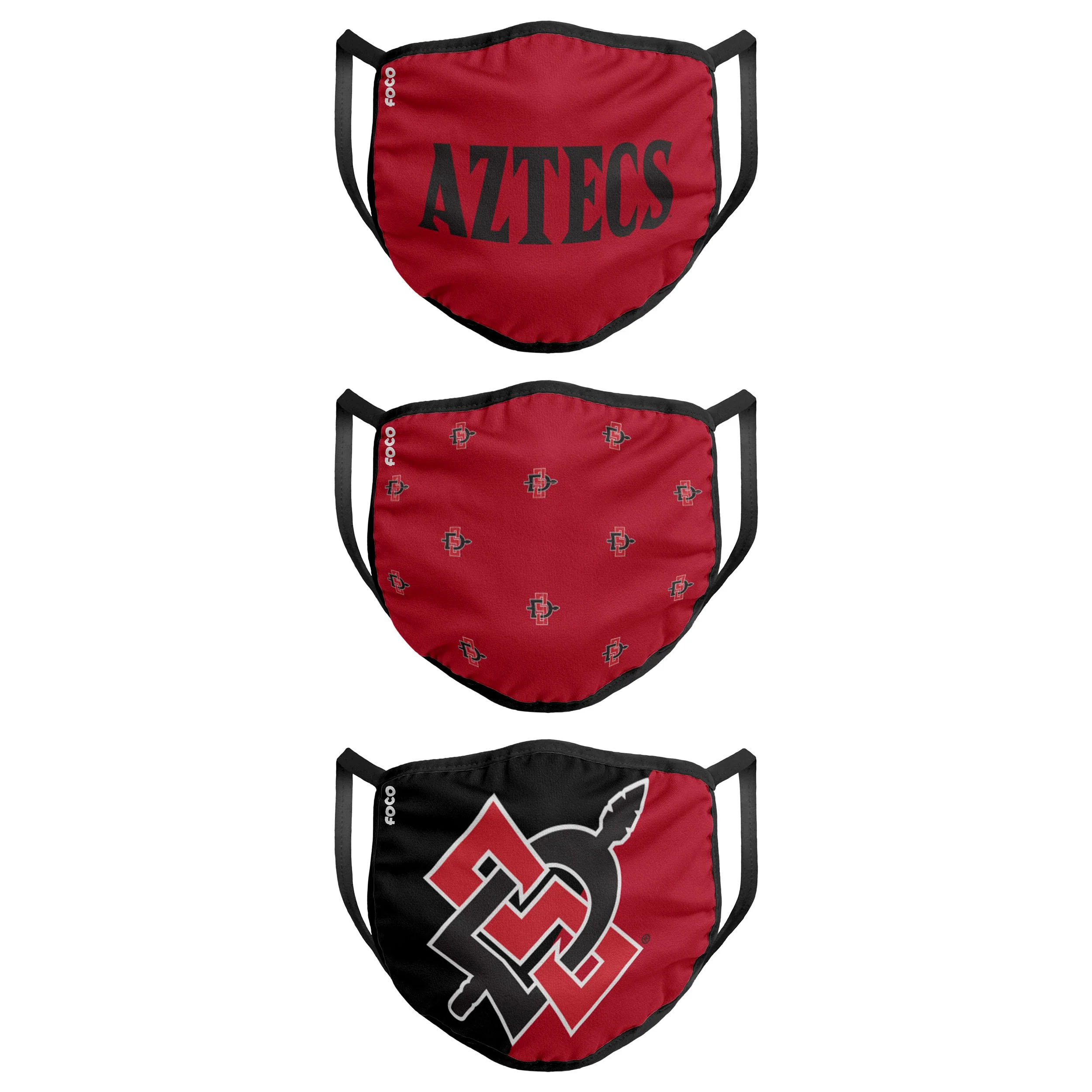 San Diego State Aztecs NCAA 3 Pack Face Cover - Image 2