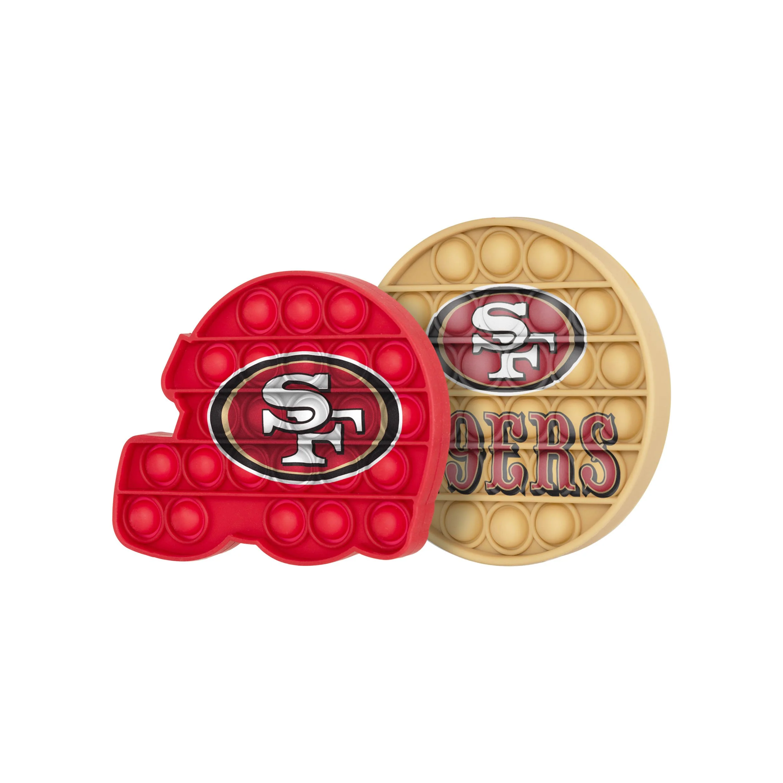 San Francisco 49ers NFL 2 Pack Helmet & Circle Push-Itz Fidget