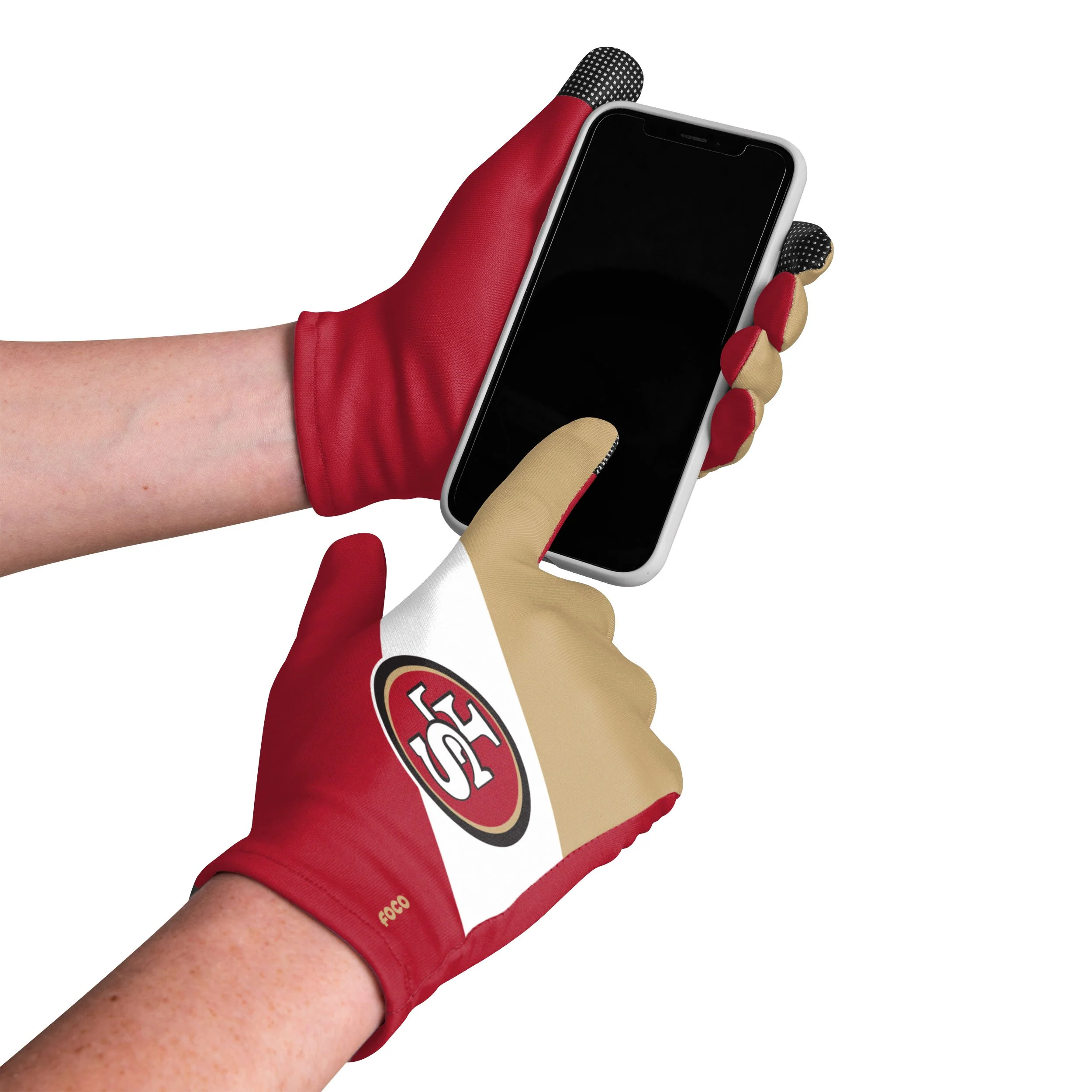 San Francisco 49ers NFL 2 Pack Reusable Stretch Gloves - Image 2