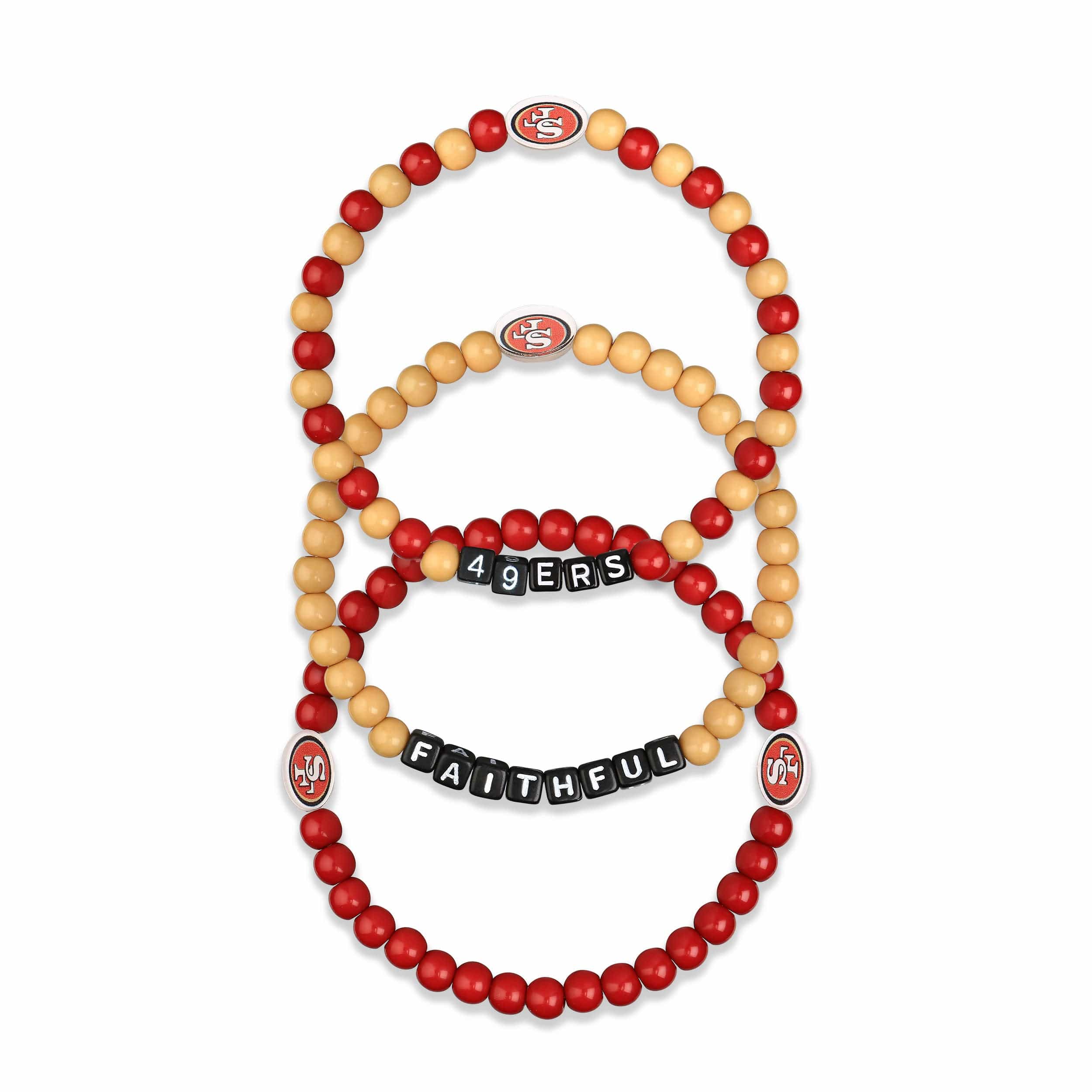 San Francisco 49ers NFL 3 Pack Beaded Friendship Bracelet