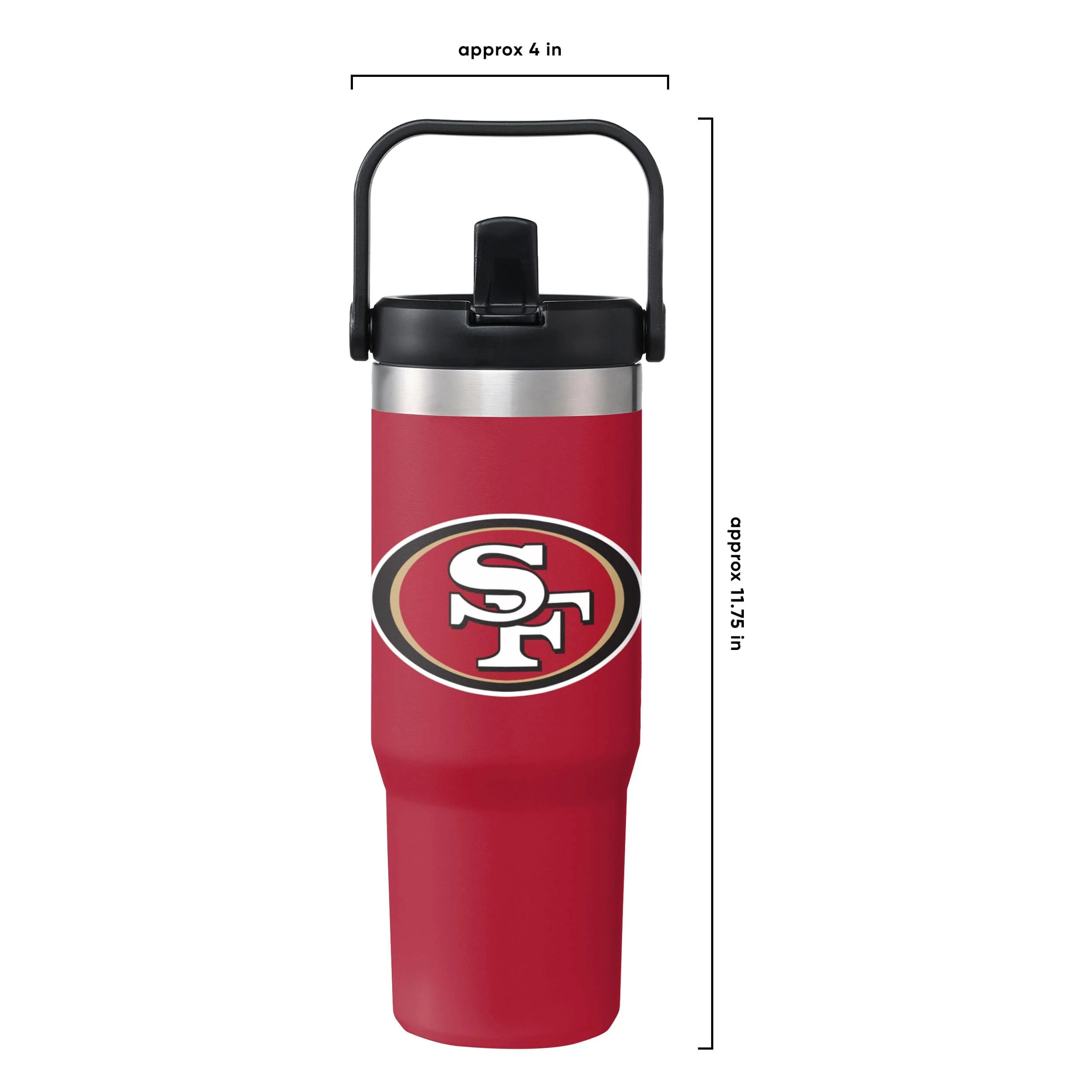 San Francisco 49ers NFL 30 oz Straw Tumbler - Image 5