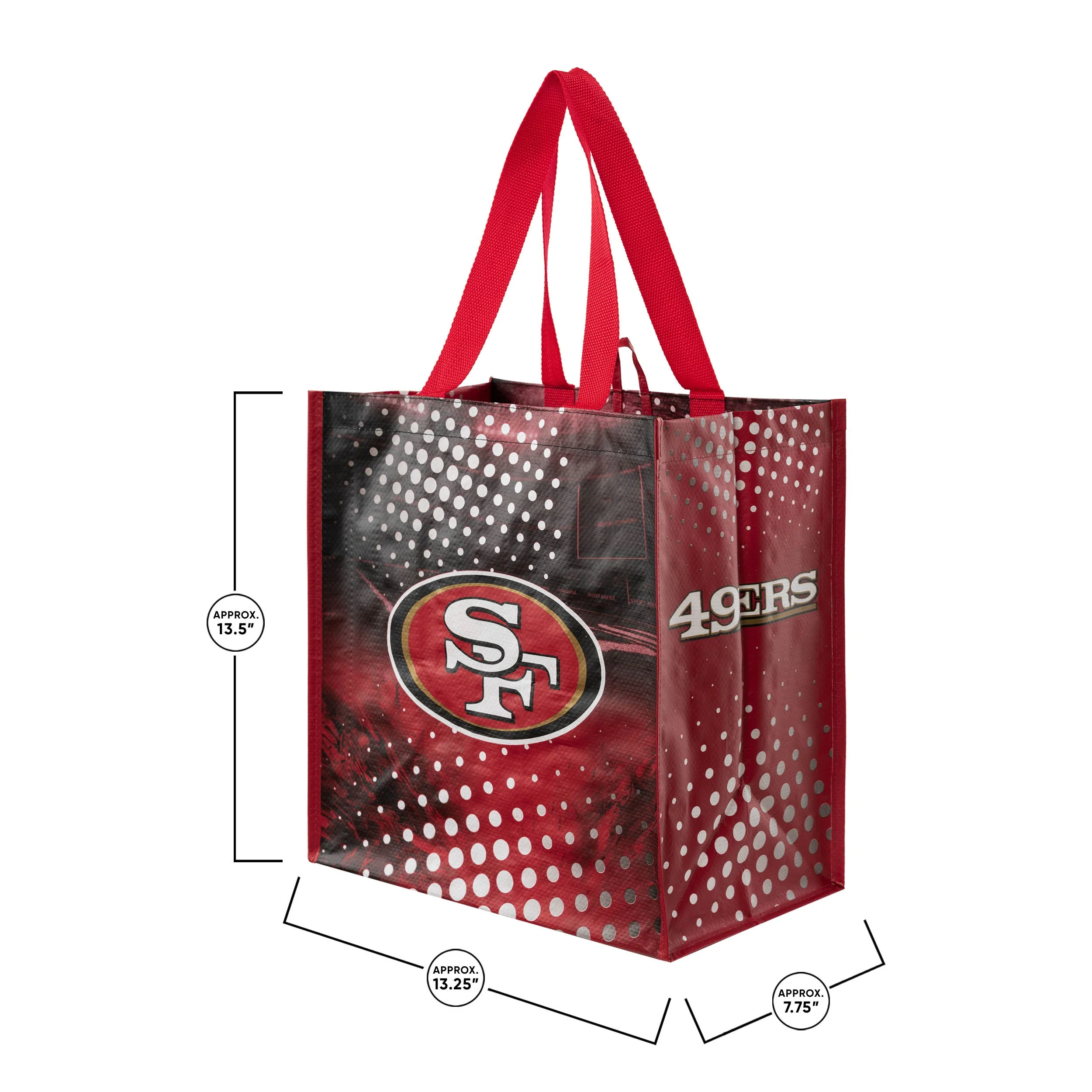 San Francisco 49ers NFL 4 Pack Reusable Shopping Bags - Image 3
