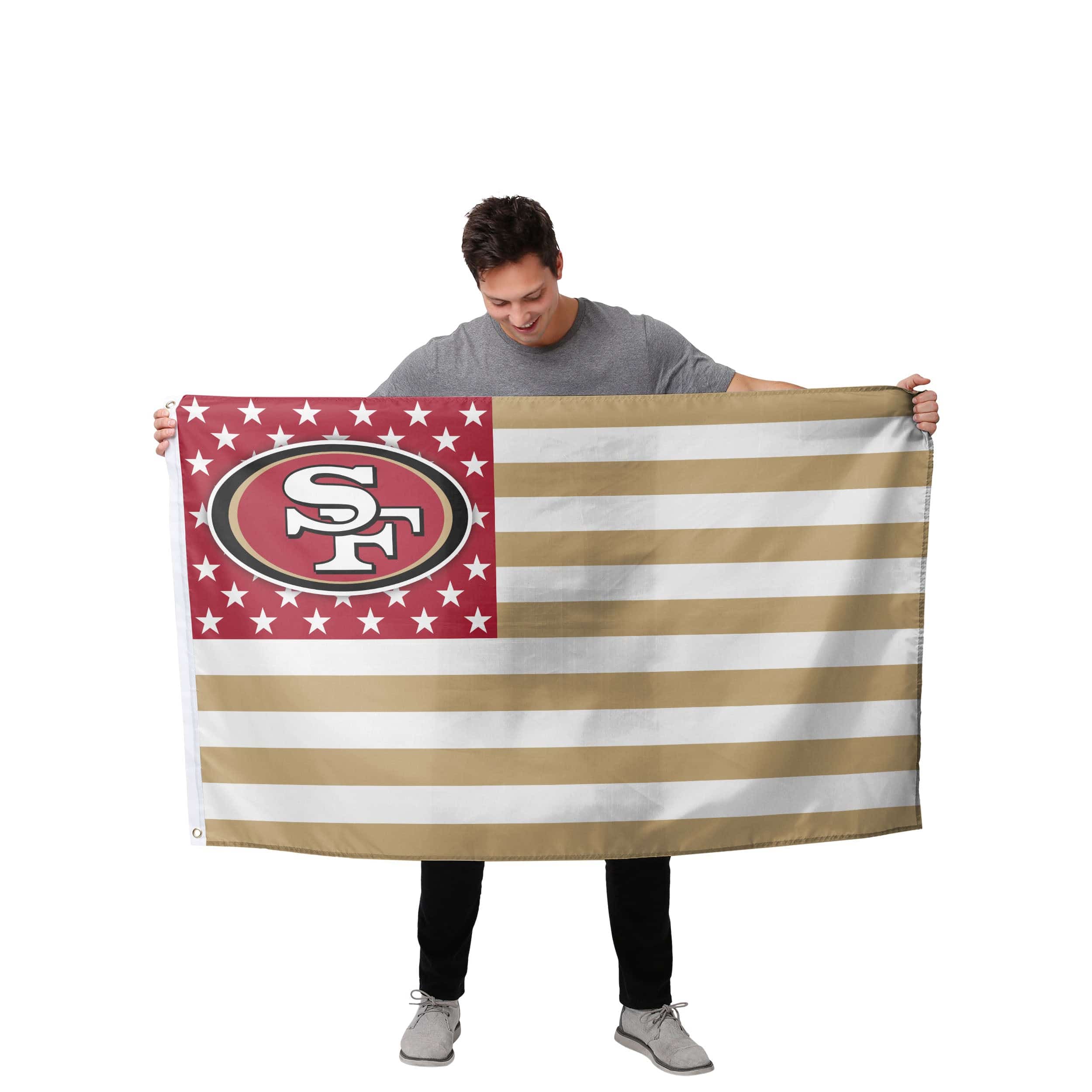 San Francisco 49ers NFL American Stars Horizontal Flag - Image 2