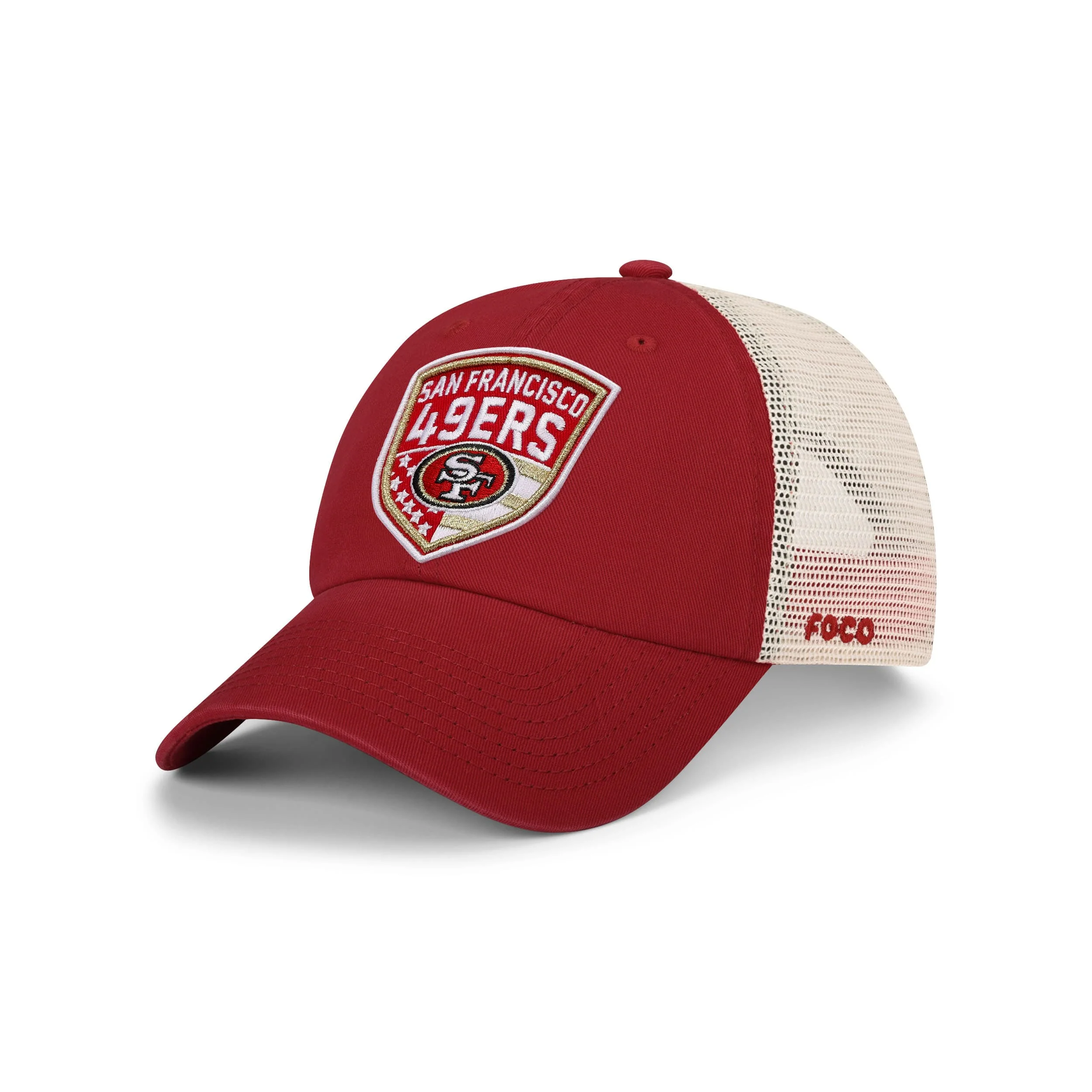 San Francisco 49ers NFL Americana Patch Casual Trucker Cap (PREORDER - SHIPS LATE JUNE)