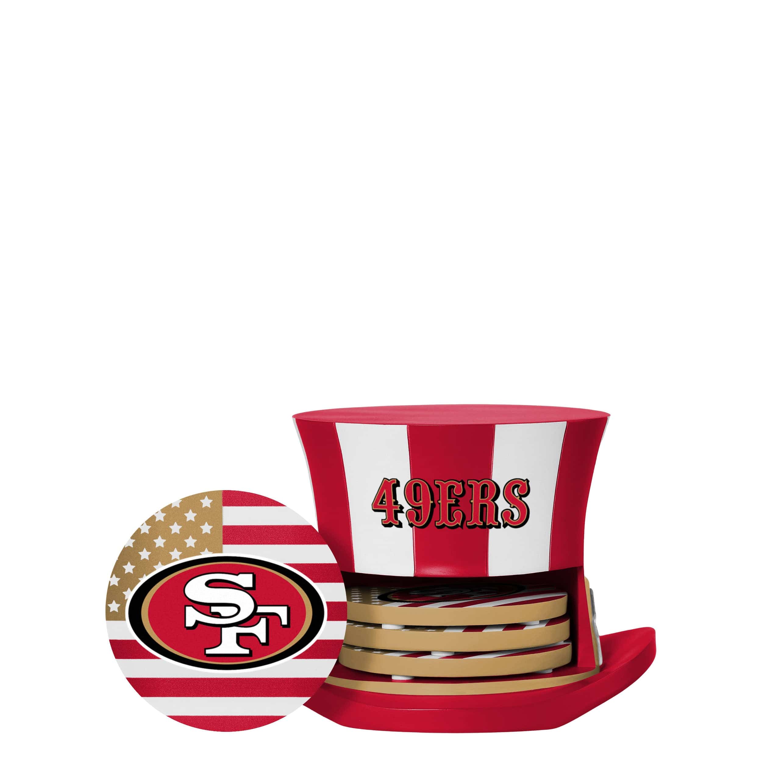 San Francisco 49ers NFL Americana Resin Coaster Set