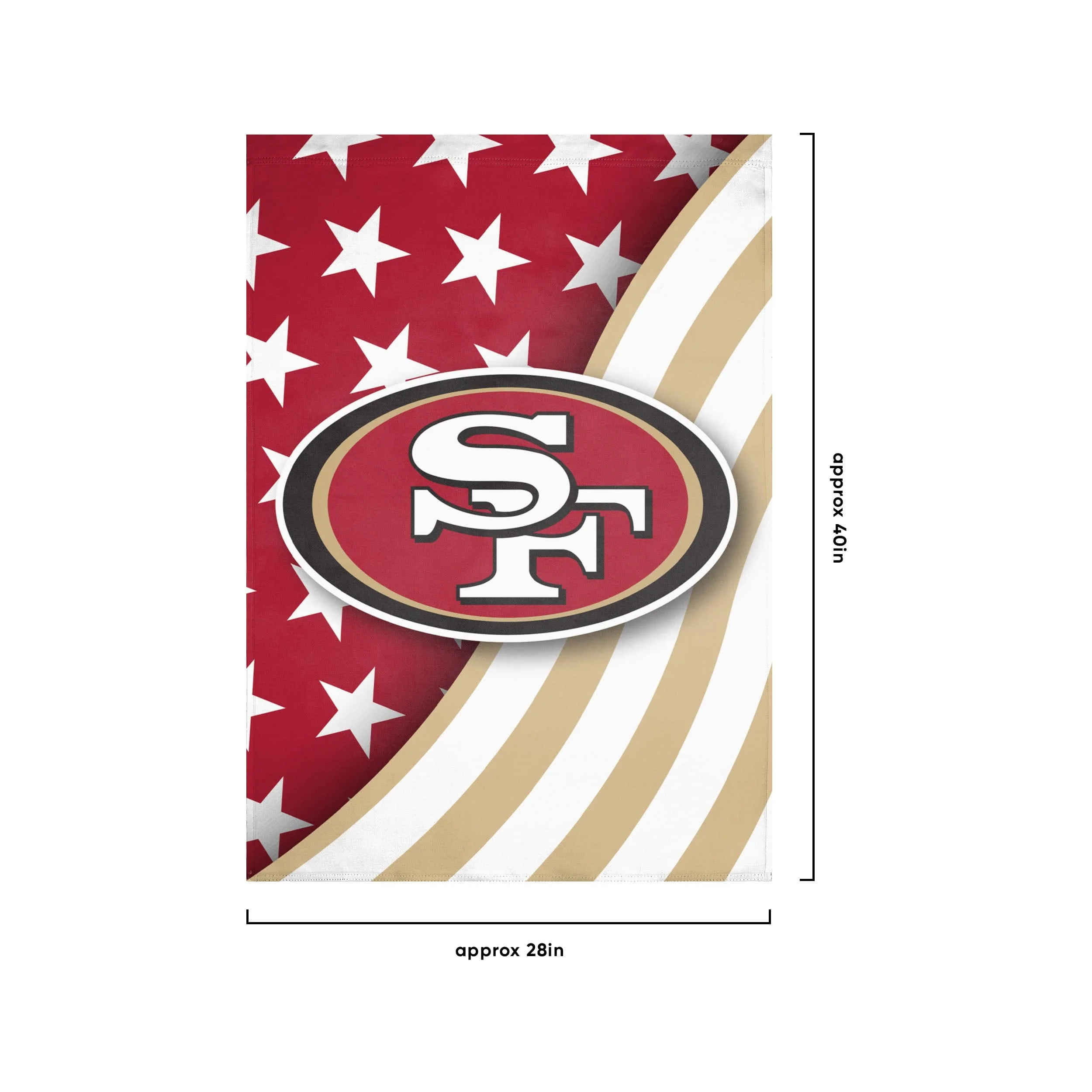San Francisco 49ers NFL Americana Vertical Flag - Image 3
