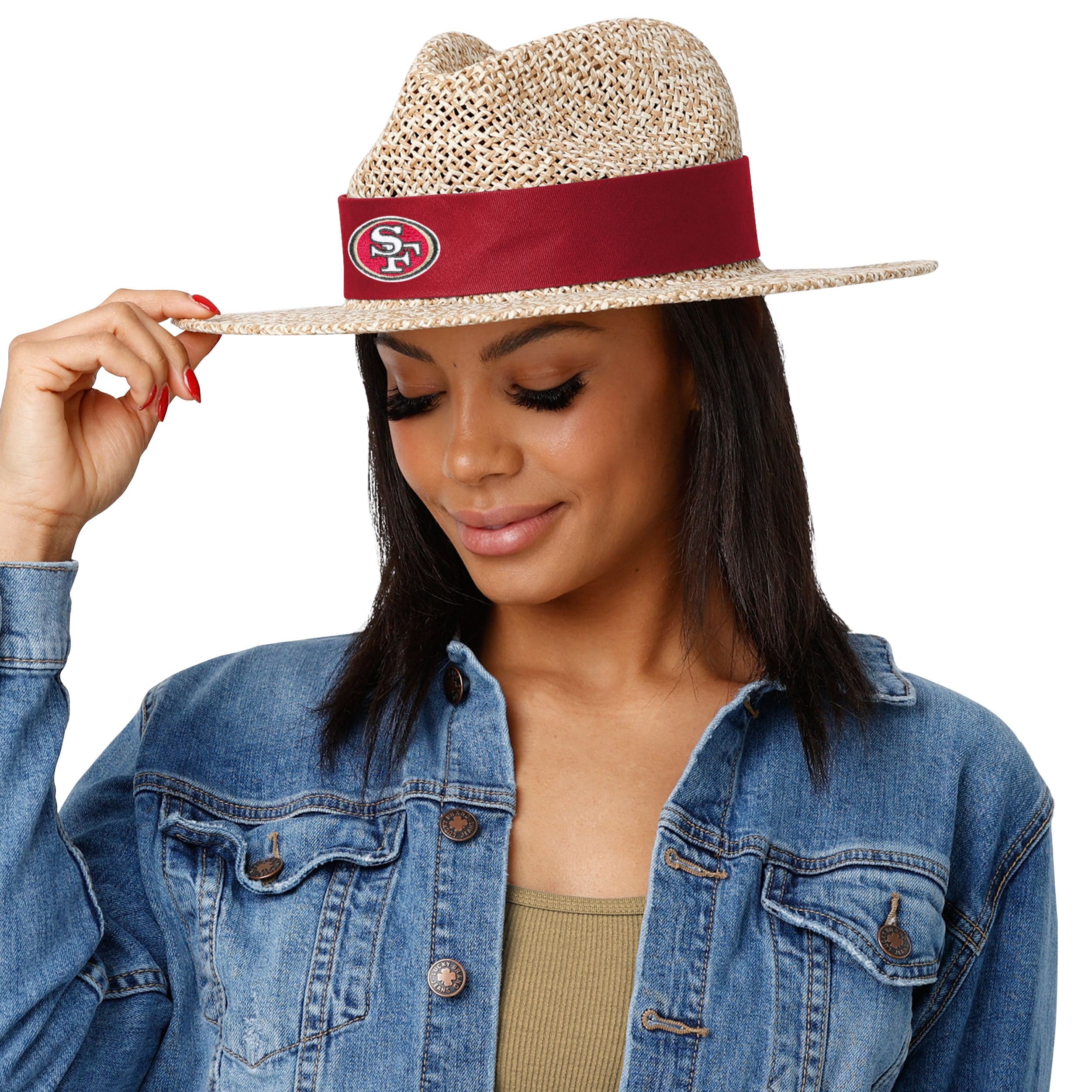 San Francisco 49ers NFL Band Straw Hat - Image 5