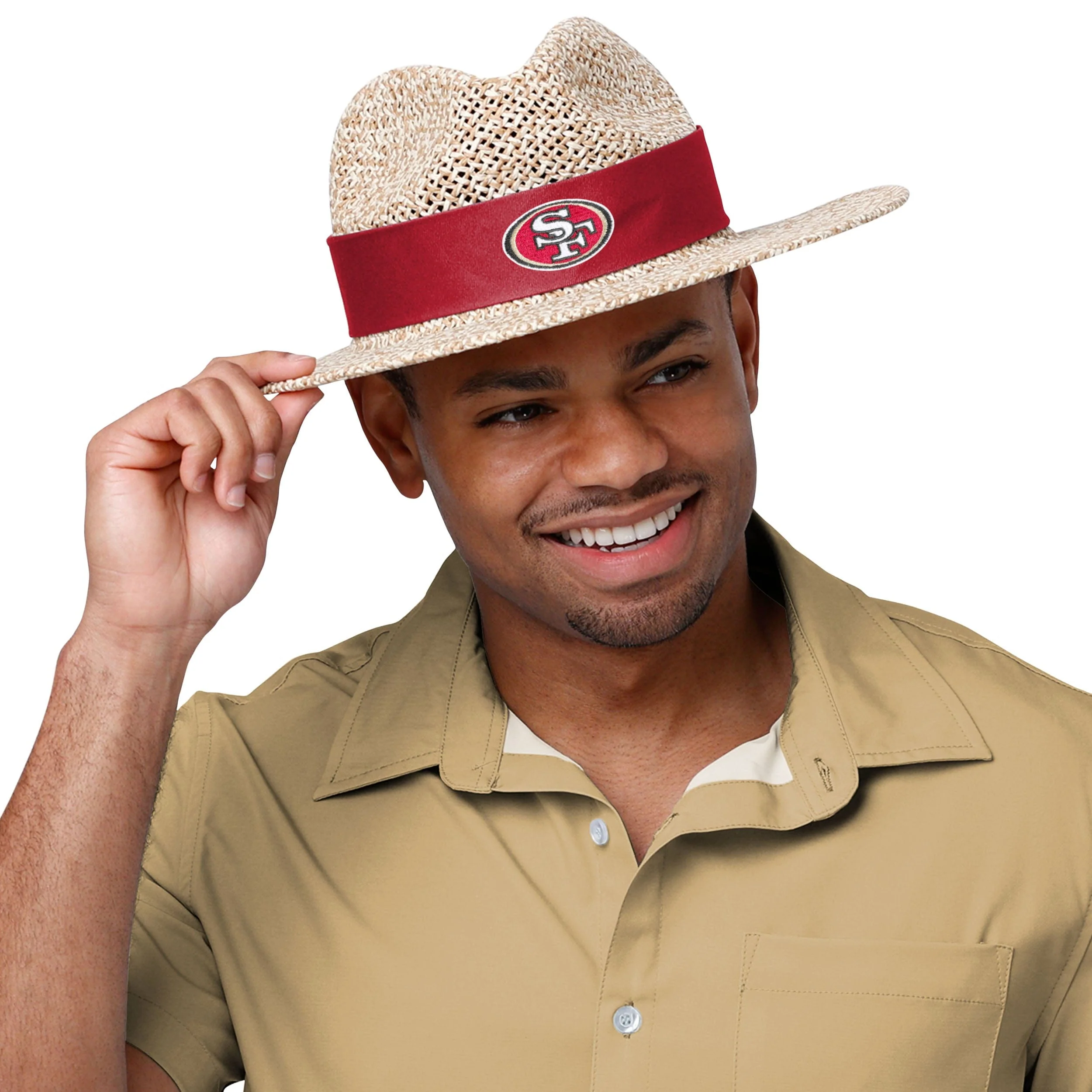 San Francisco 49ers NFL Band Straw Hat - Image 6