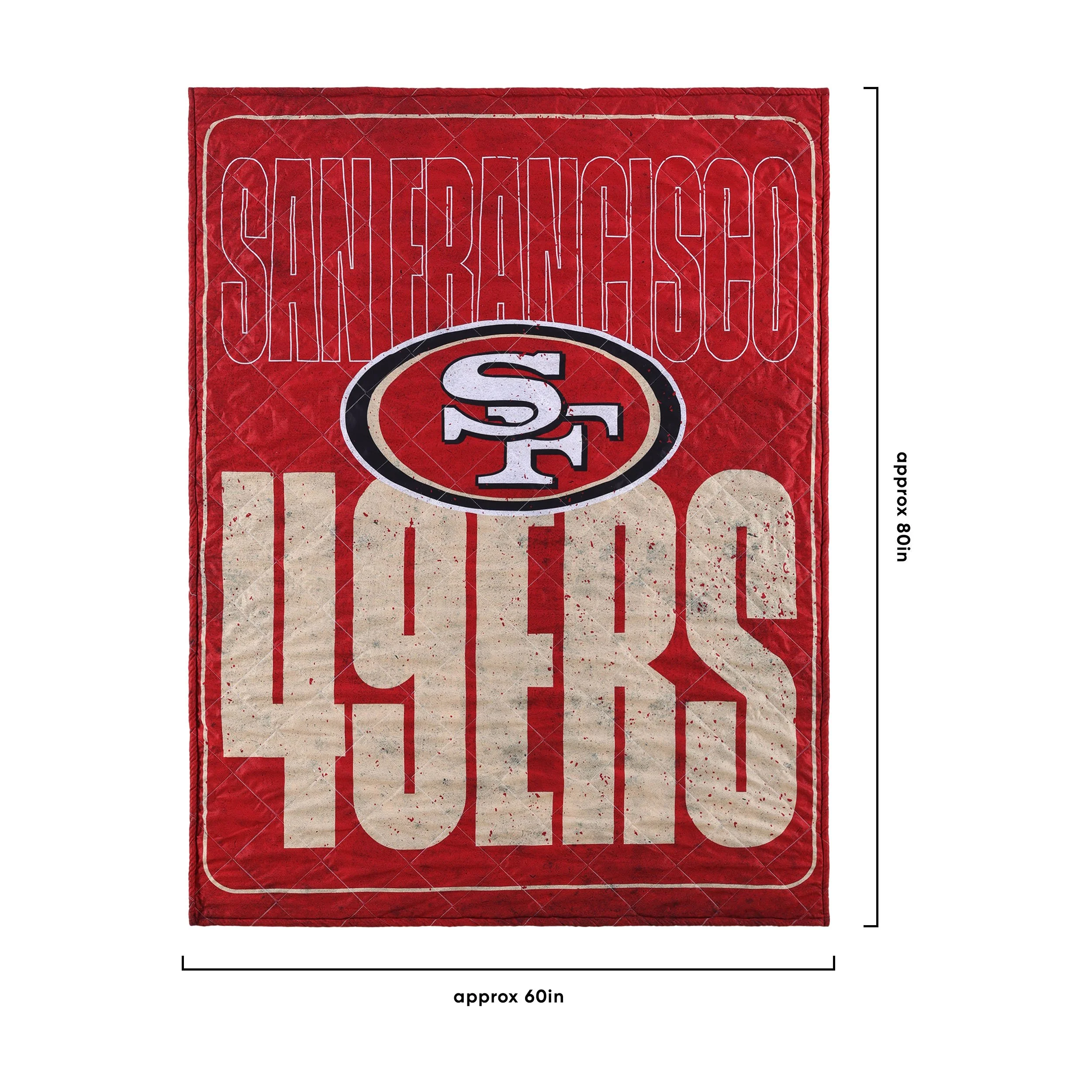 San Francisco 49ers NFL Big Game Sherpa Lined Throw Blanket - Image 3