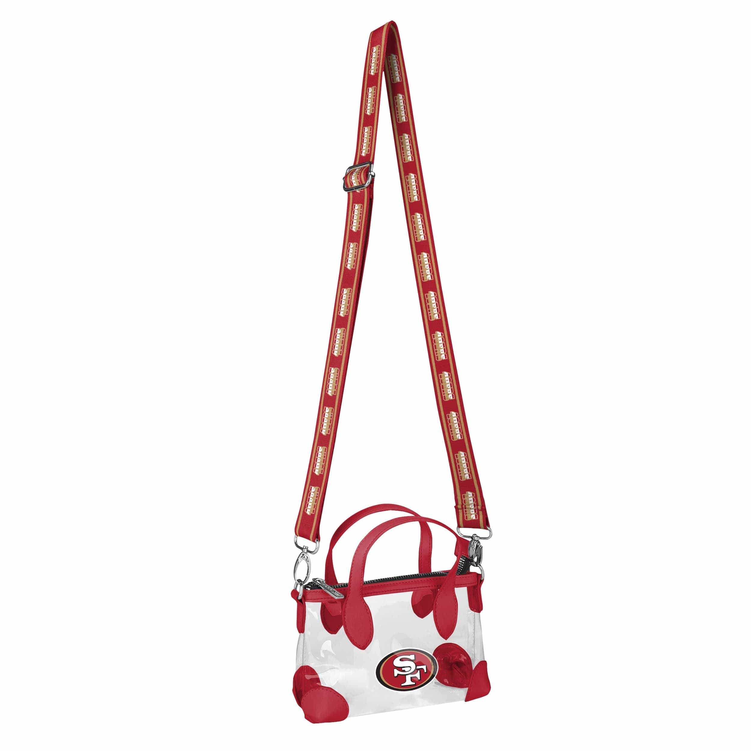 San Francisco 49ers NFL Big Logo Clear Crossbody Mini Purse - Image 3