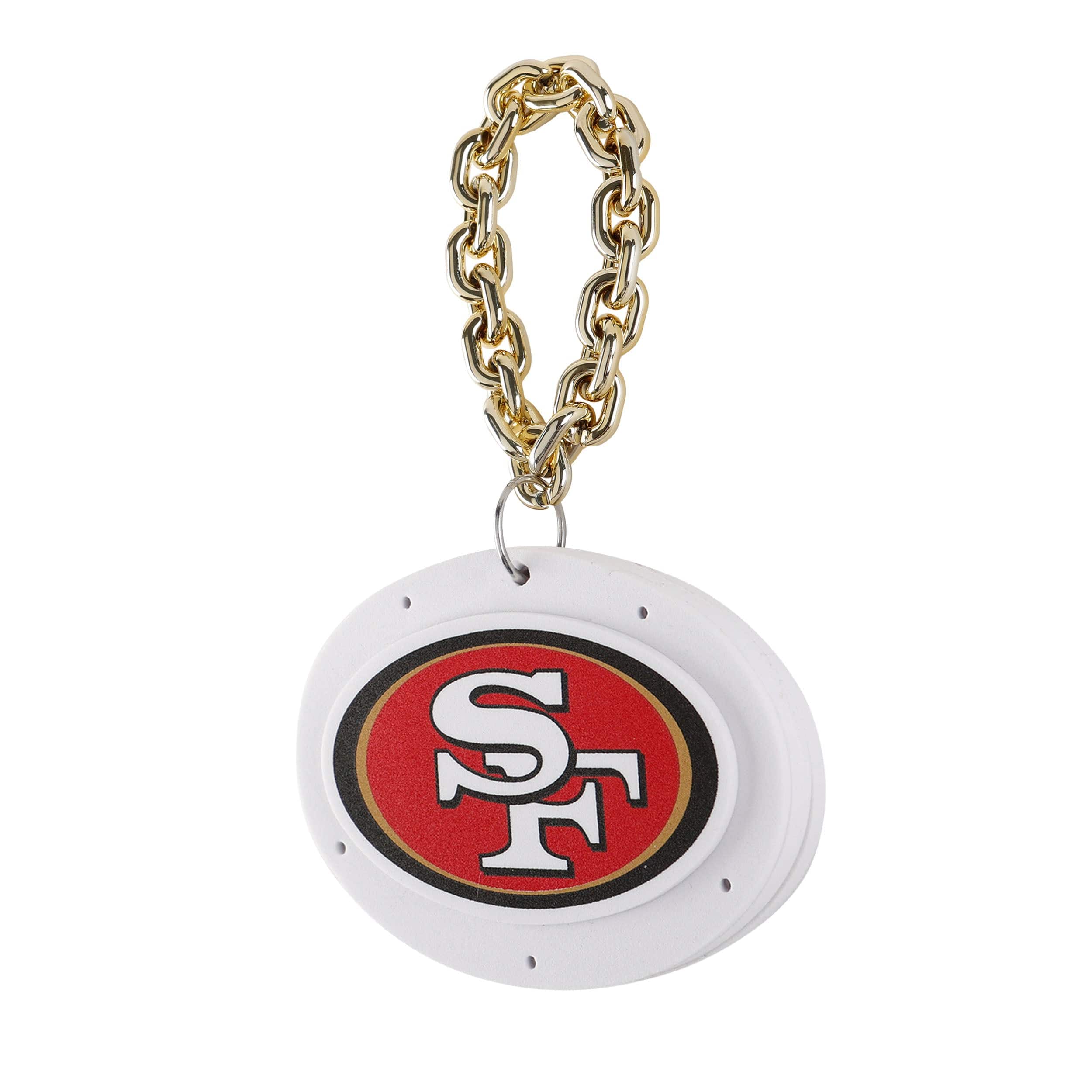 San Francisco 49ers NFL Big Logo Light Up Chain Ornament - Image 2