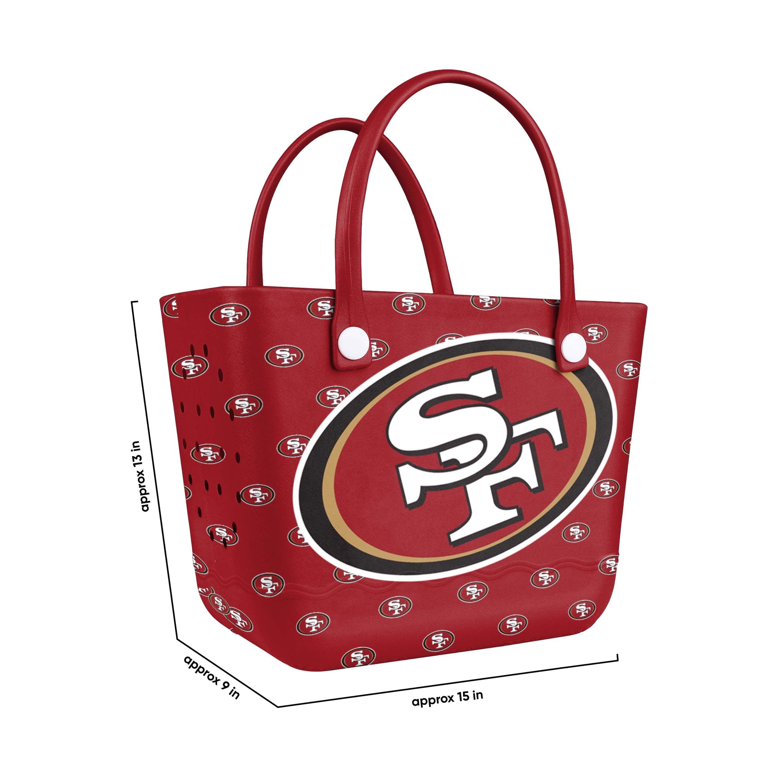 San Francisco 49ers NFL Big Logo Mini Print Tailgate Tote Bag - Image 3