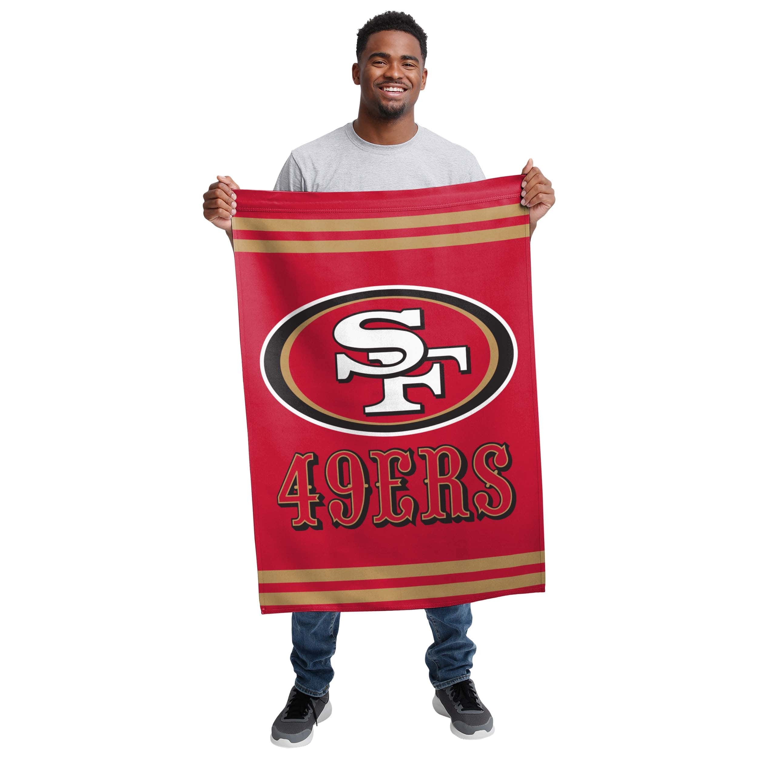 San Francisco 49ers NFL Big Logo Vertical Flag - Image 2